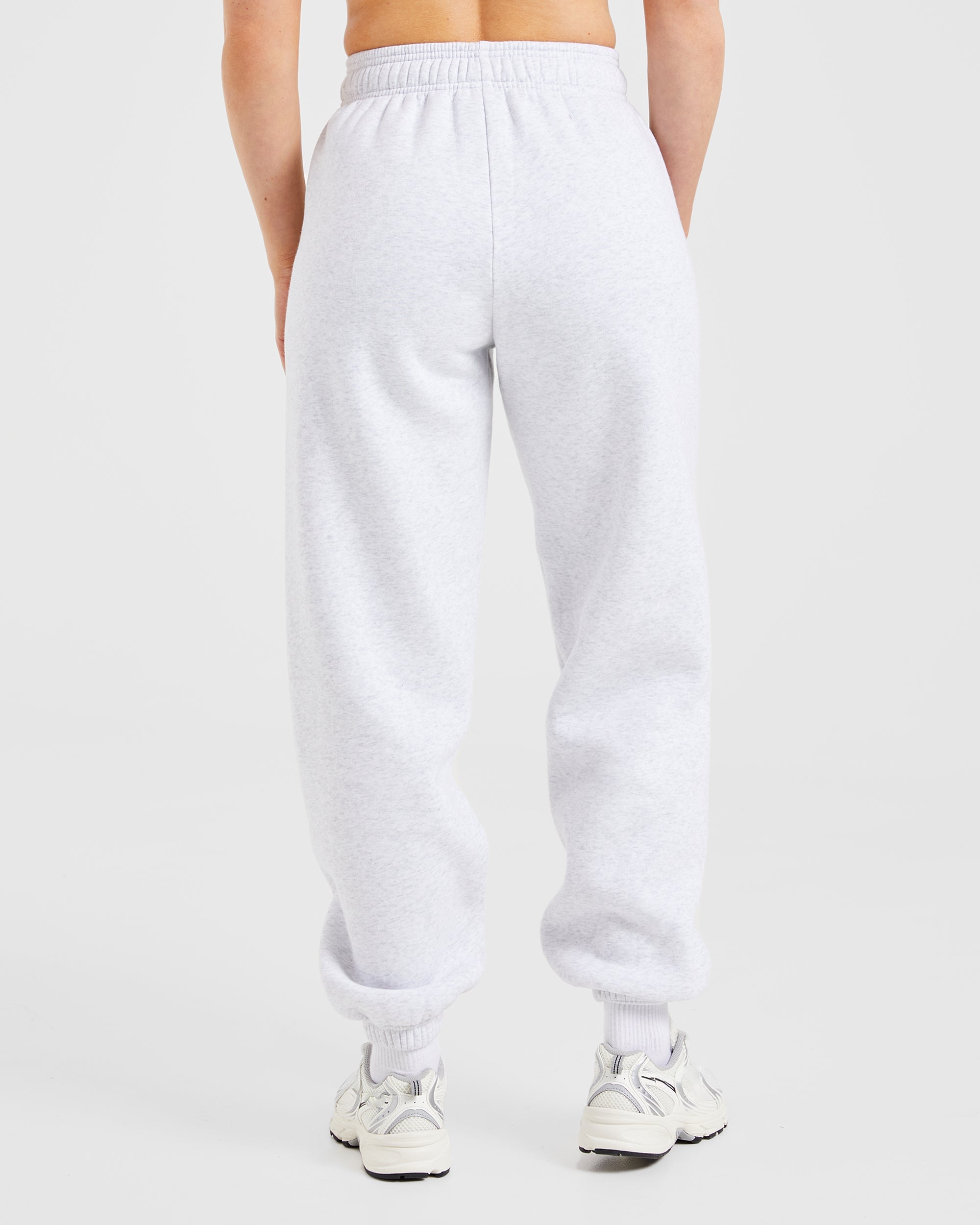 Image 2 from Varsity Embroidered Oversized Joggers - Heather Grey