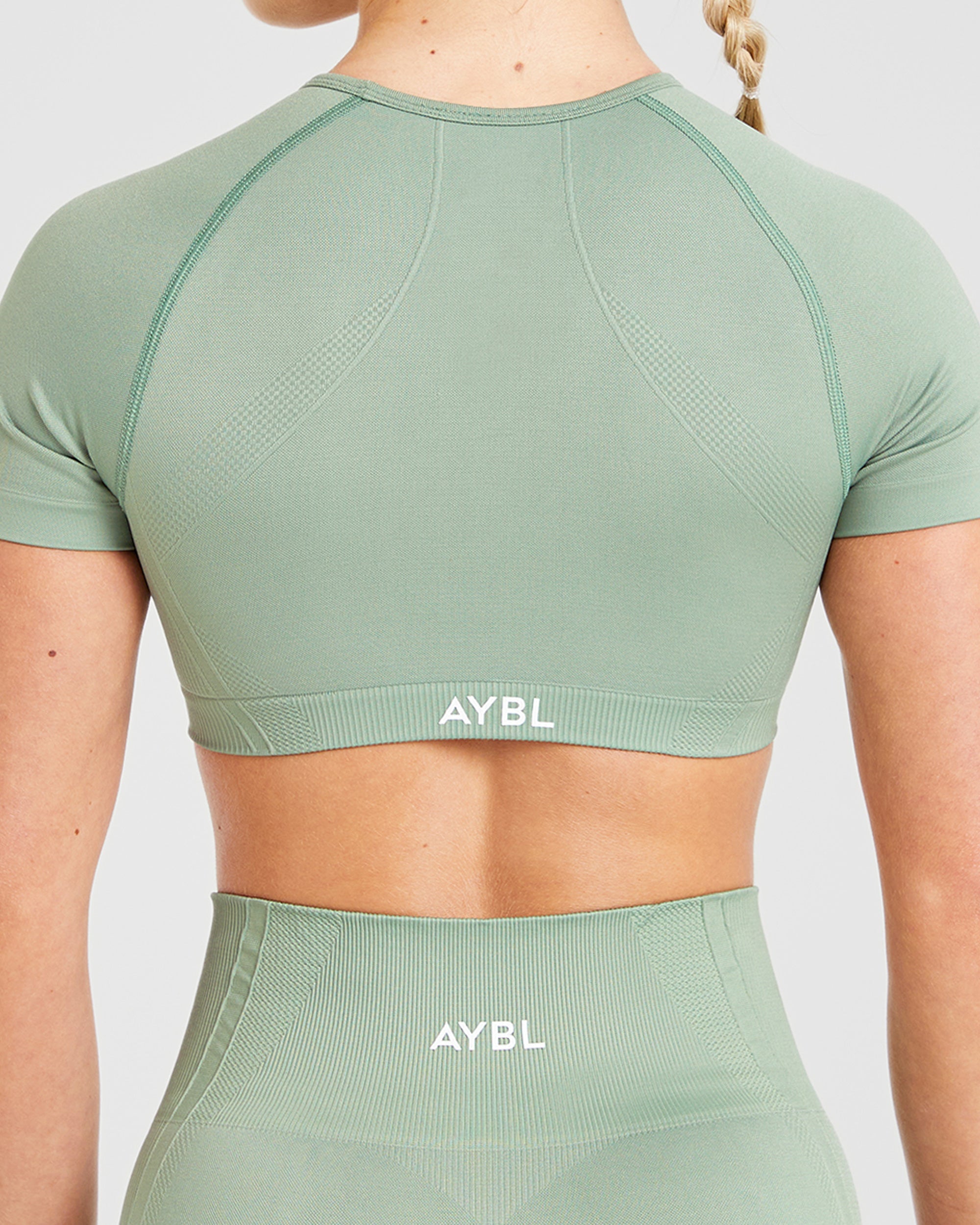 Balance V3 Seamless Crop Top - Grove Green