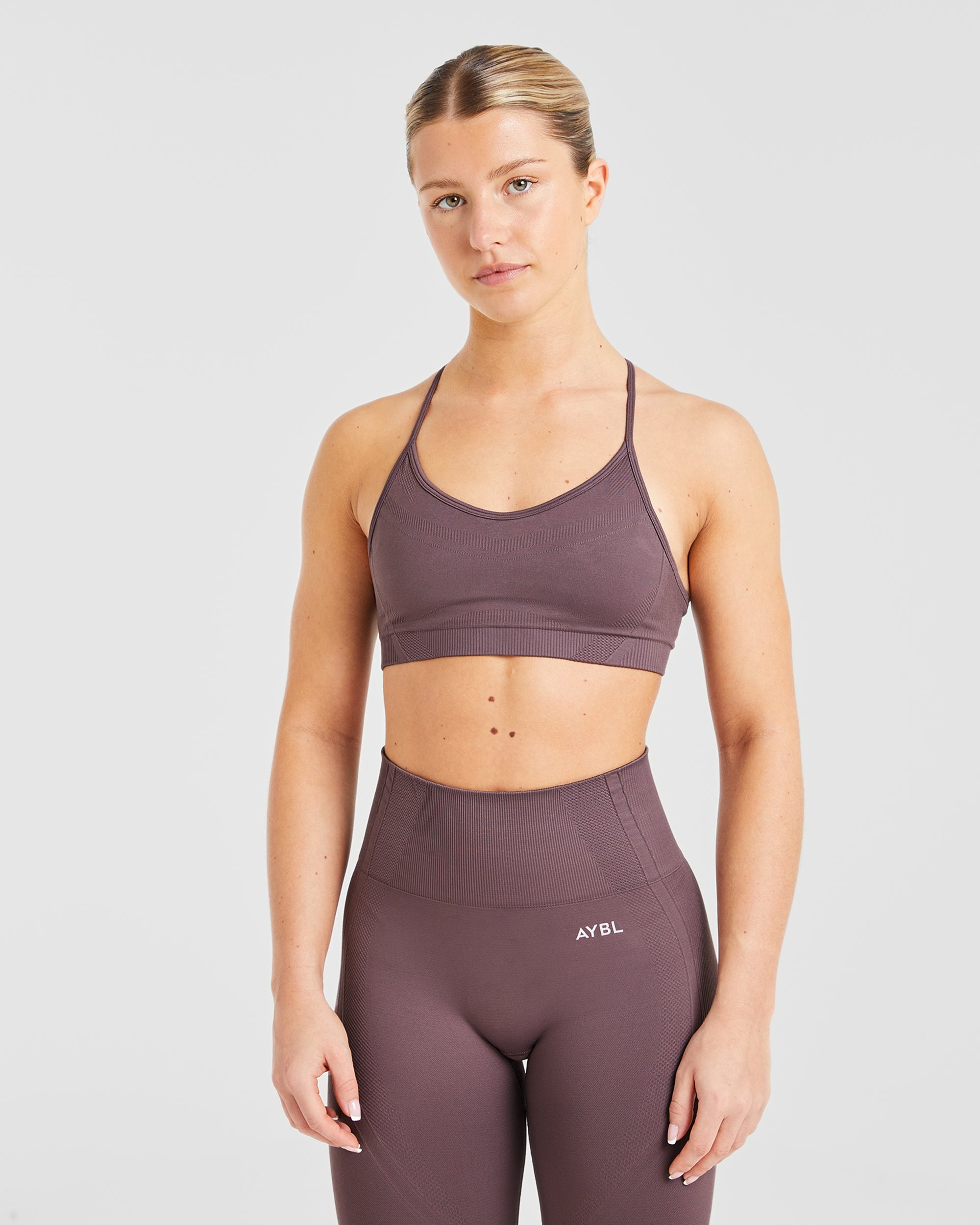 Balance V3 Seamless Strappy Sports Bra - Coffee Bean