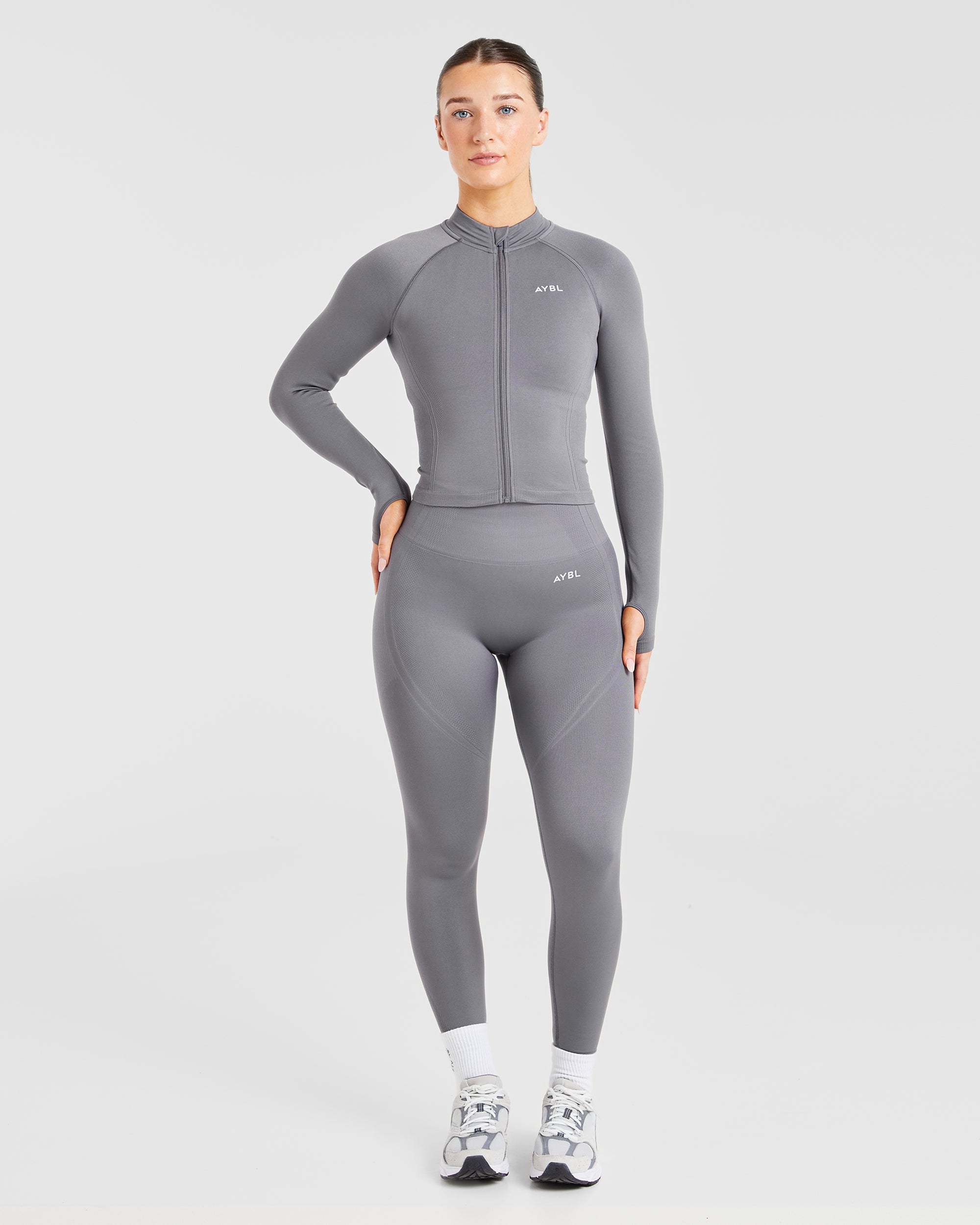 Balance V3 Seamless Zip Jacket - Charcoal Grey