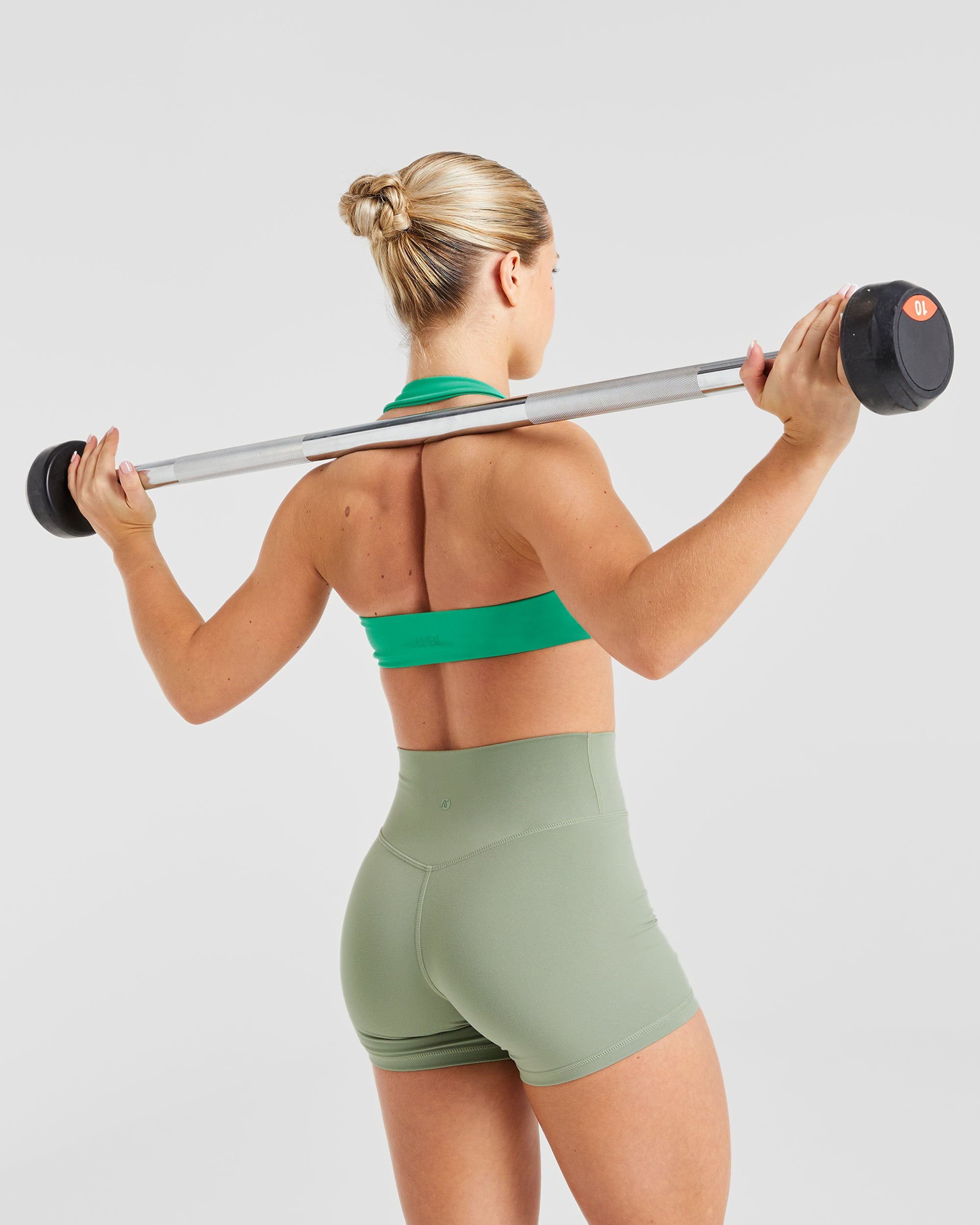 Essential Halterneck Sports Bra - Emerald Green