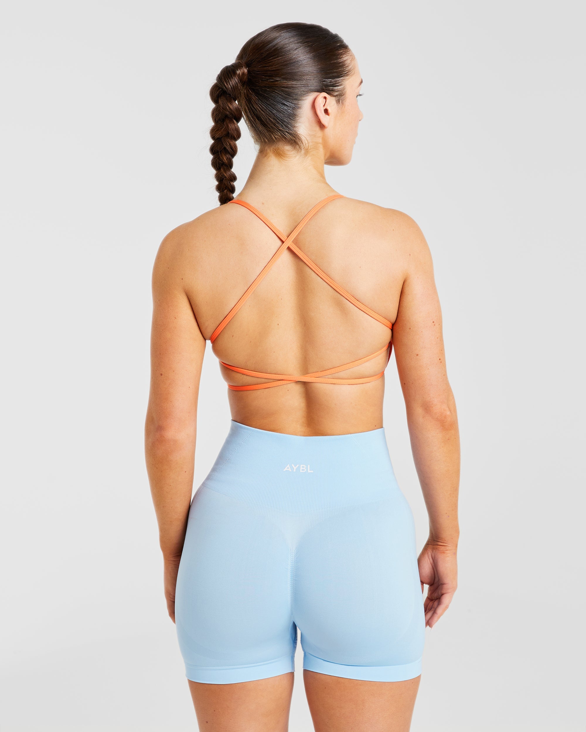 Essential Crossback Sports Bra - Papaya Orange