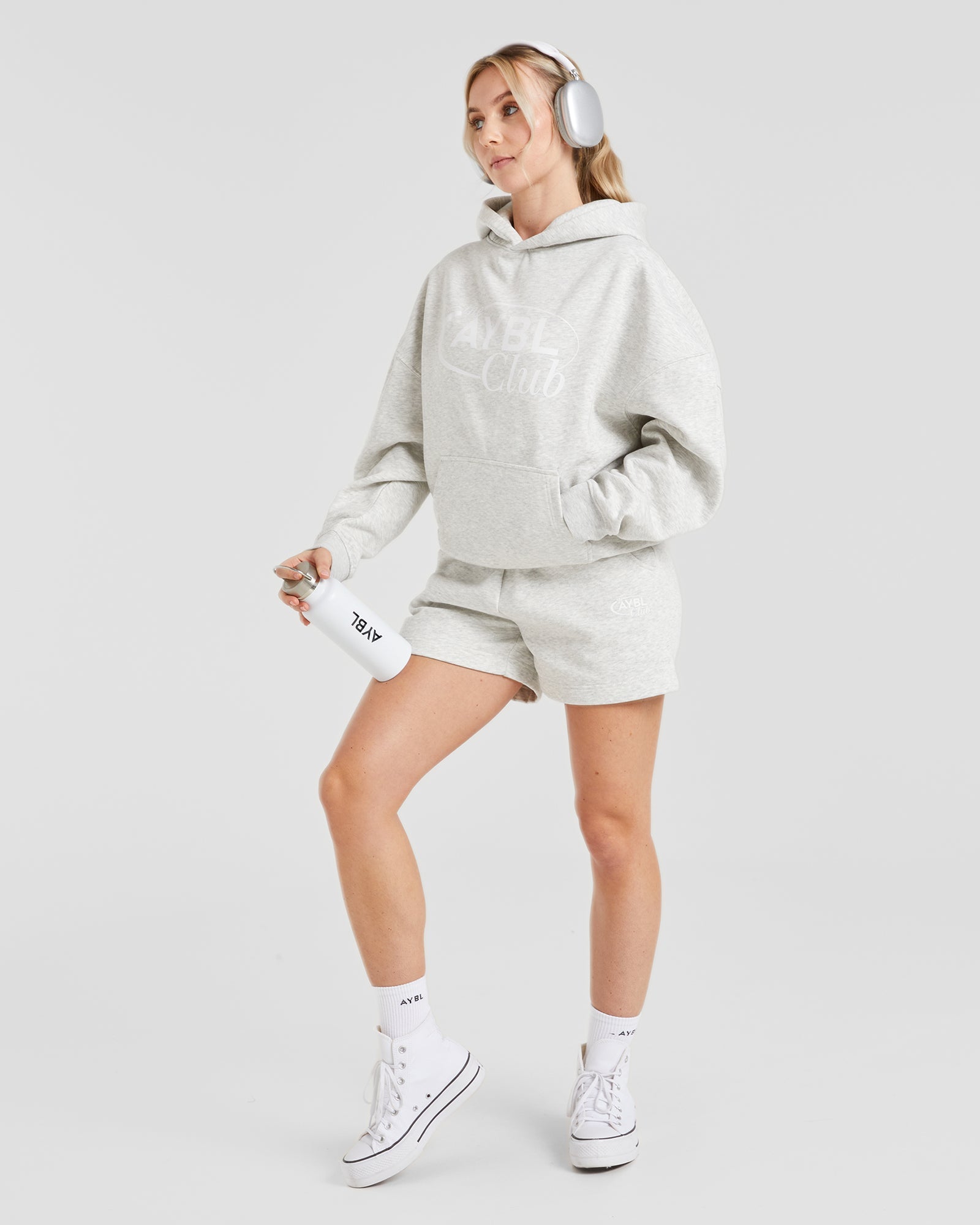 AYBL Club Oversized Hoodie - Grey Marl