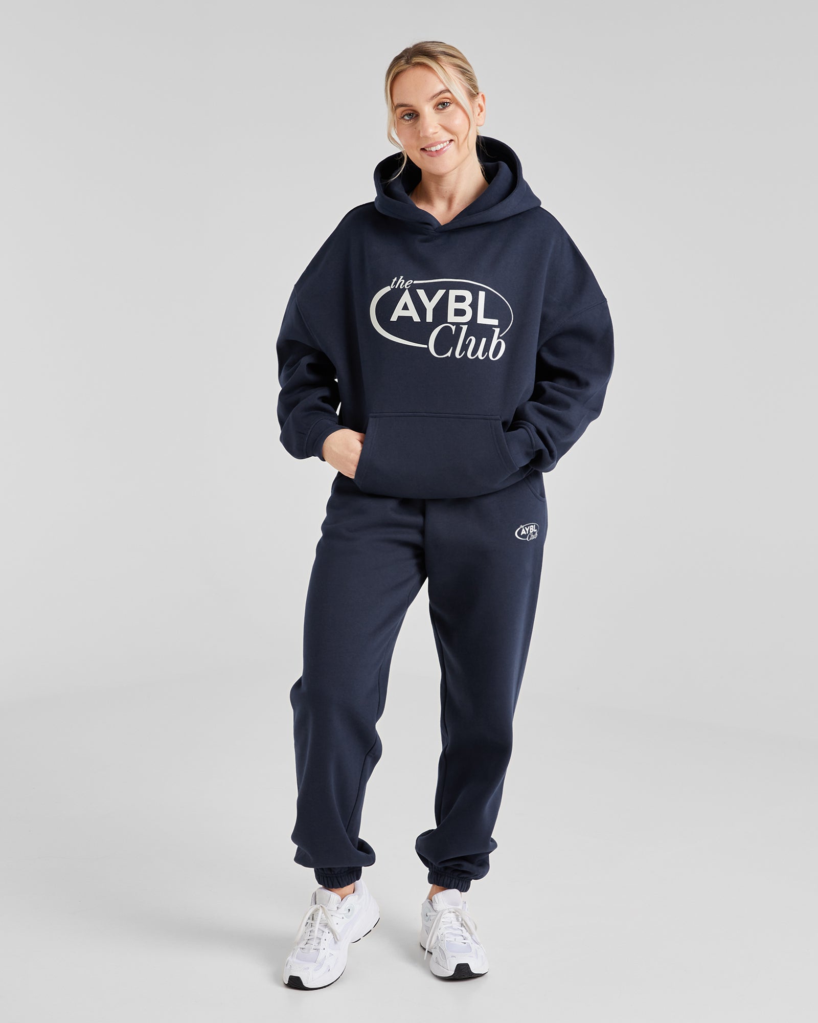 AYBL Club Oversized Hoodie - Navy/Sand