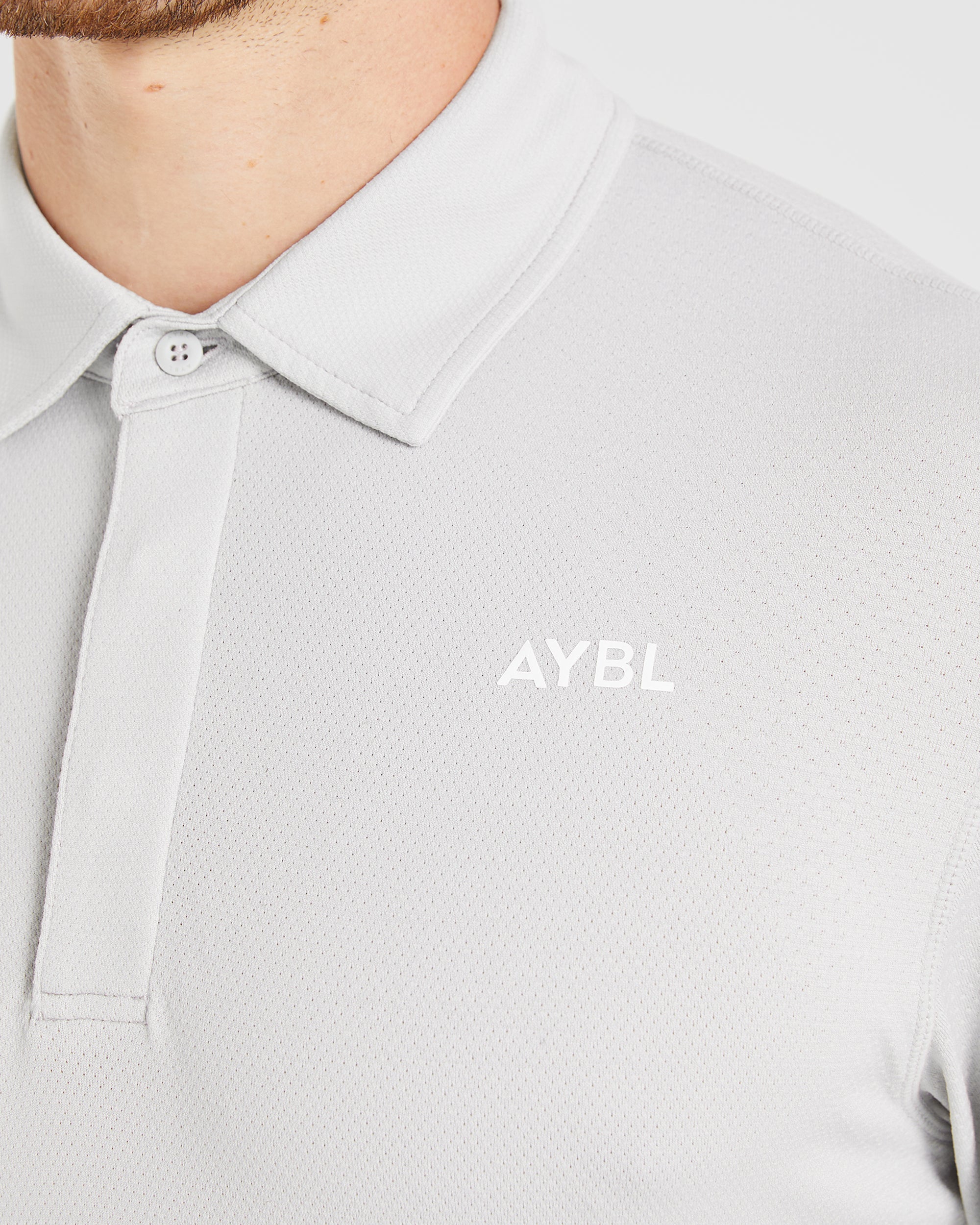 Performance Seamless Polo Shirt- Grey