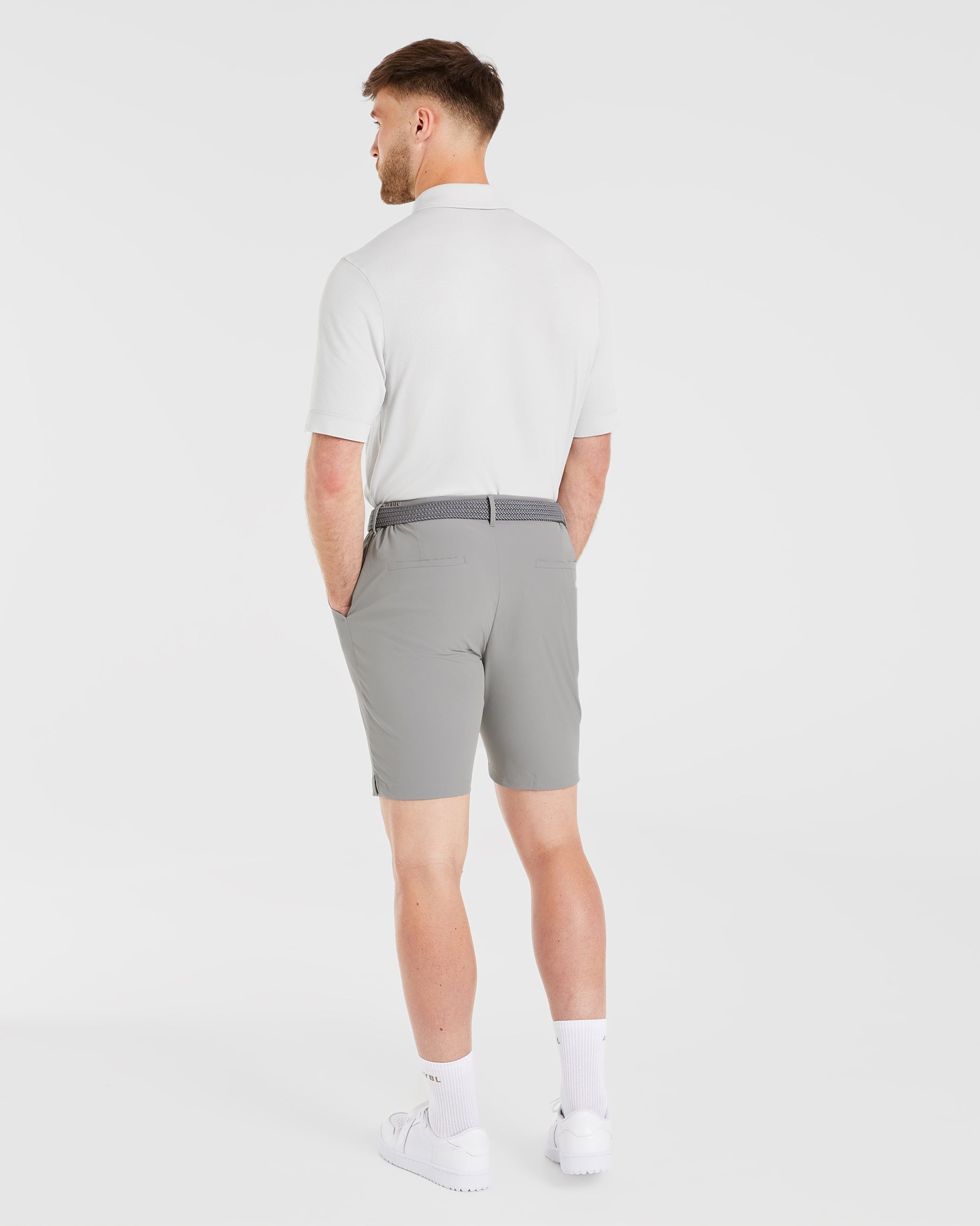 Performance Seamless Polo Shirt- Grey