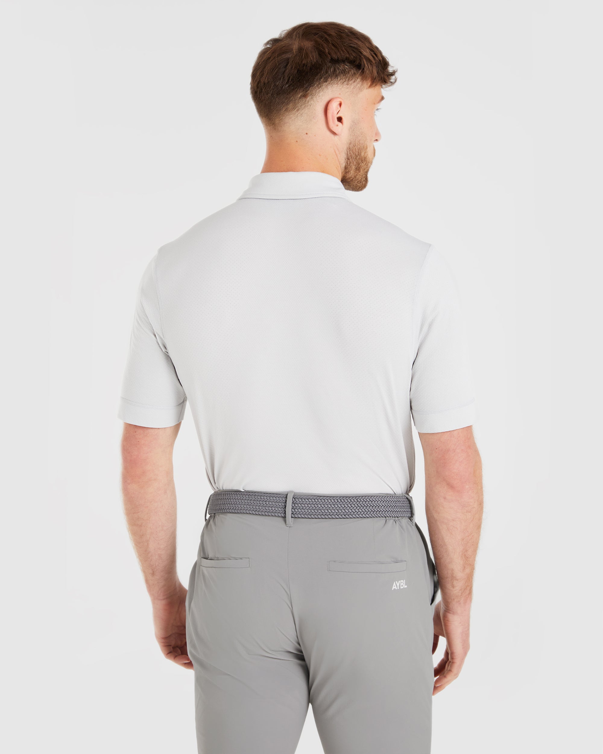 Performance Seamless Polo Shirt- Grey