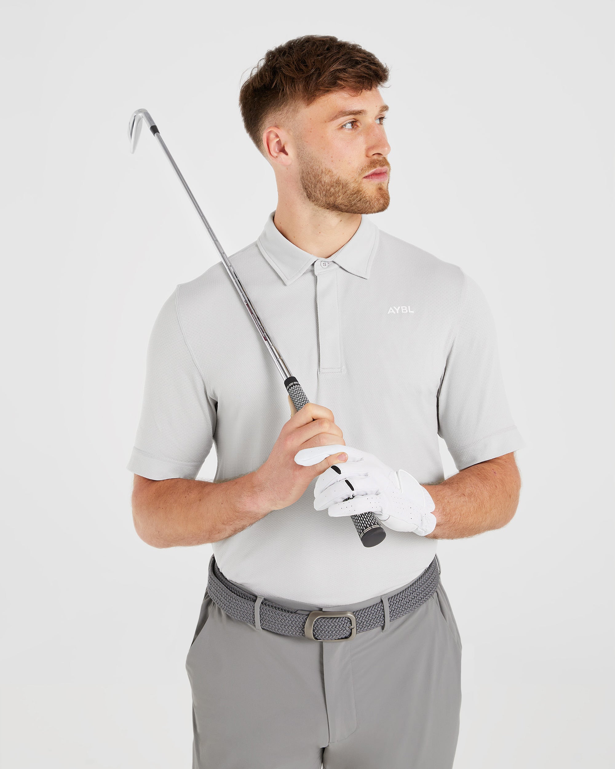 Performance Seamless Polo Shirt- Grey