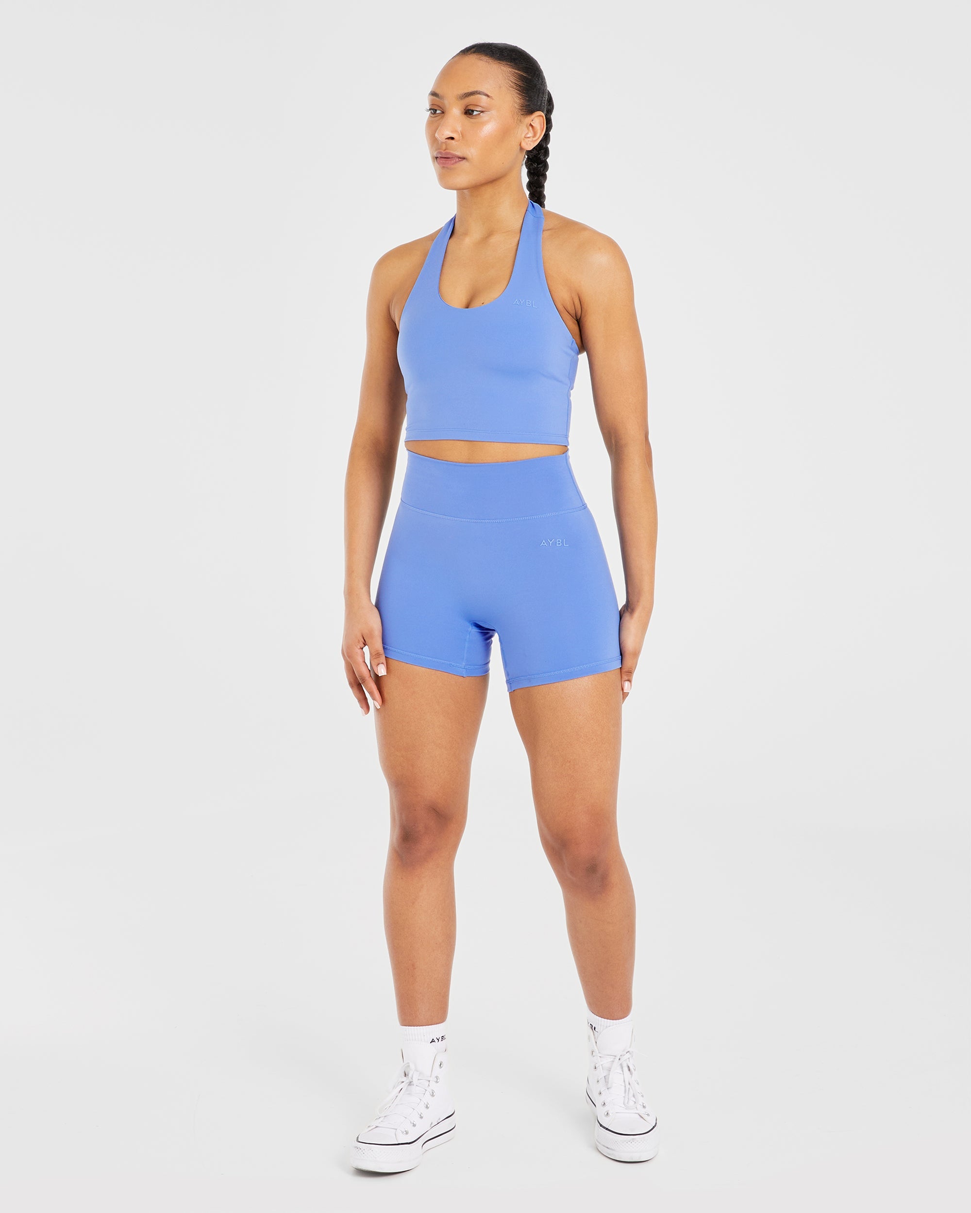 Staple Halterneck Crop Top - Cobalt Blue