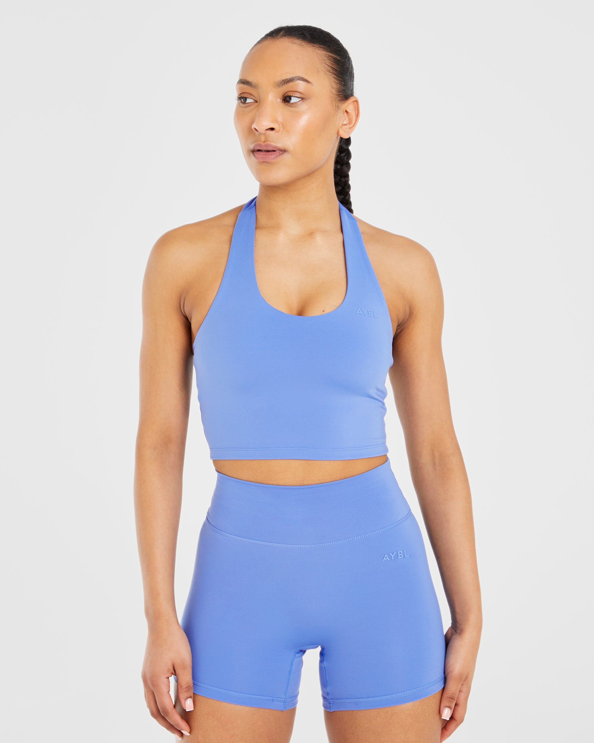 Staple Halterneck Crop Top - Cobalt Blue