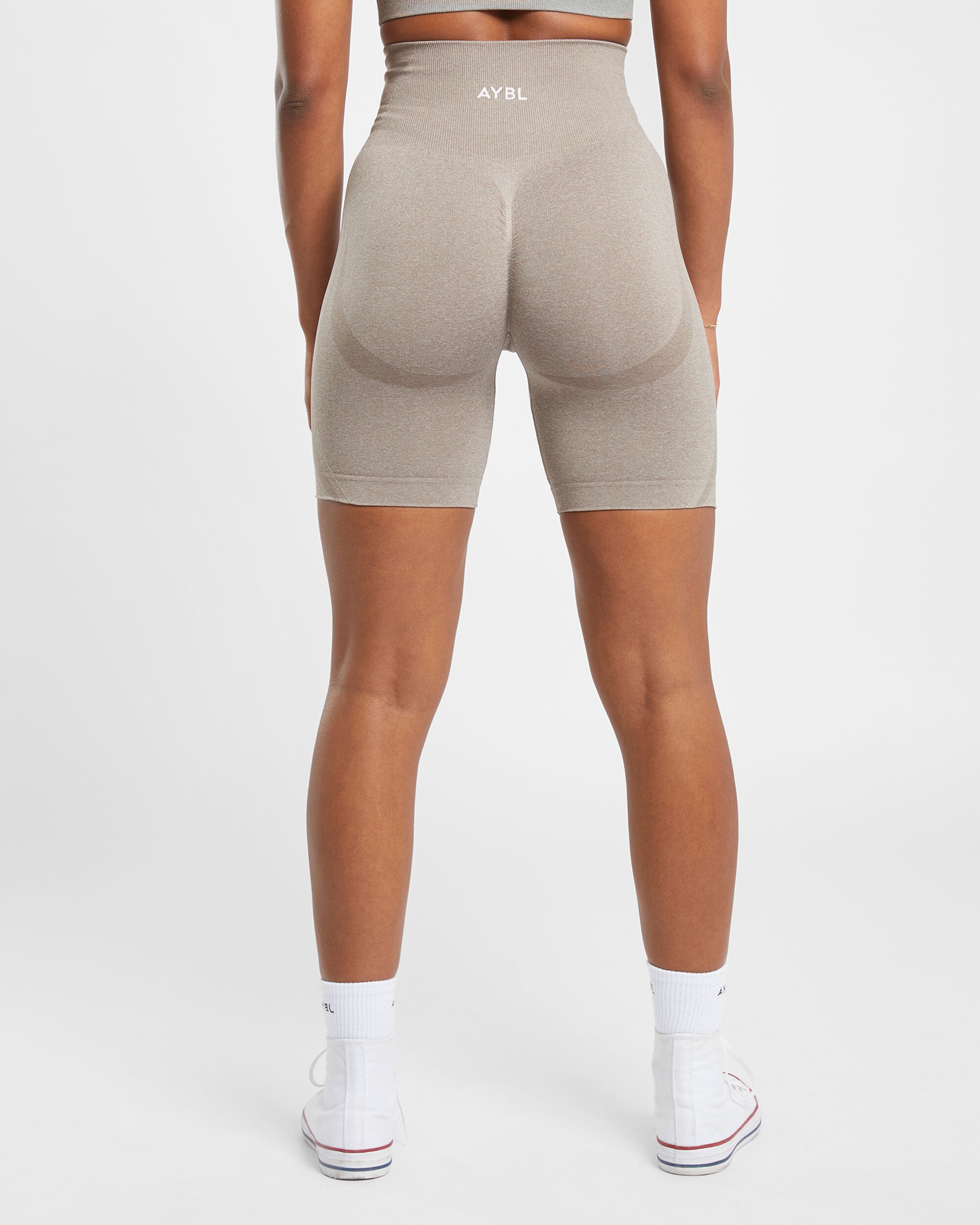 Short de cyclisme sans couture Empower - Taupe Chiné