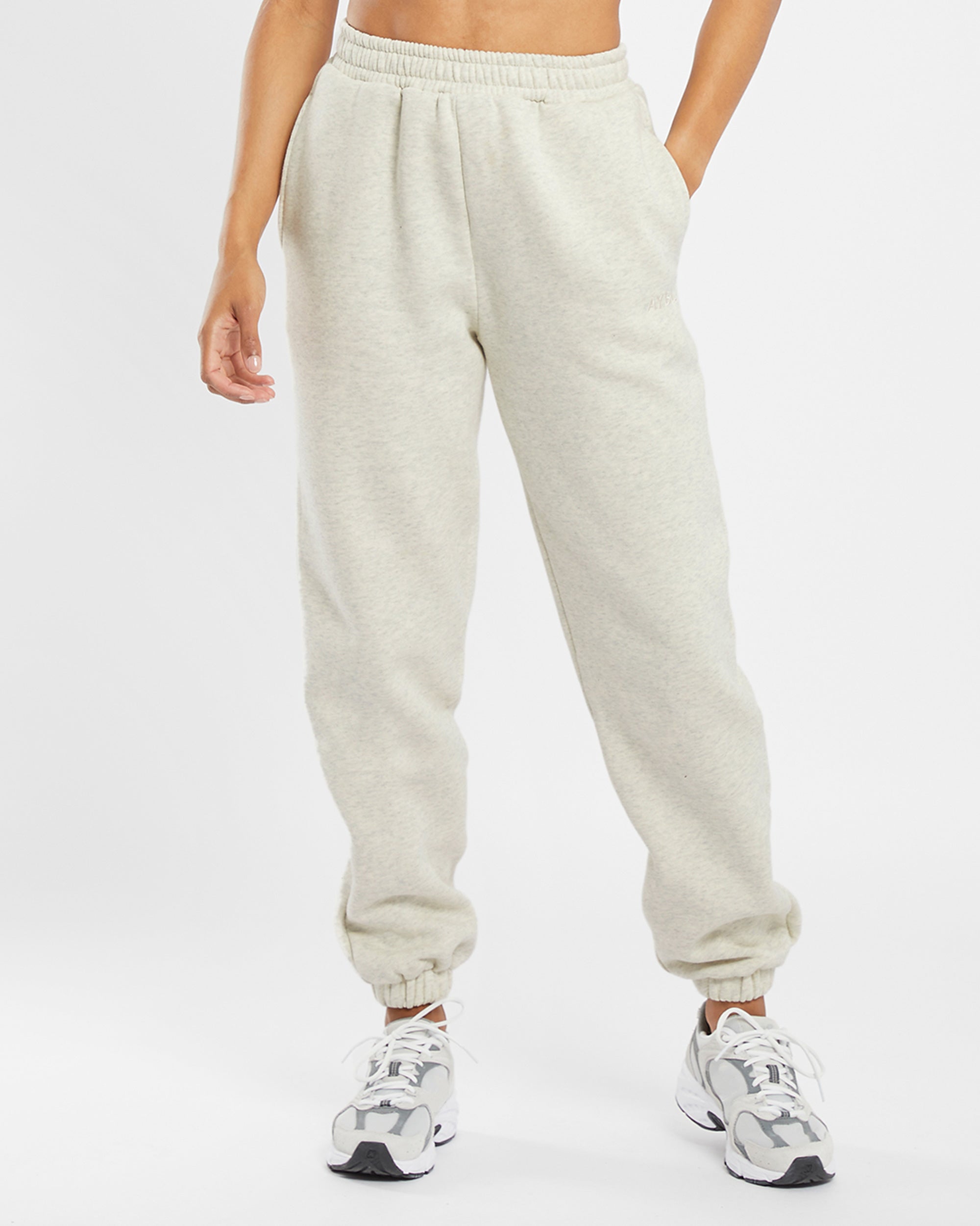 Pantalon de jogging oversize Premium - Beige chiné