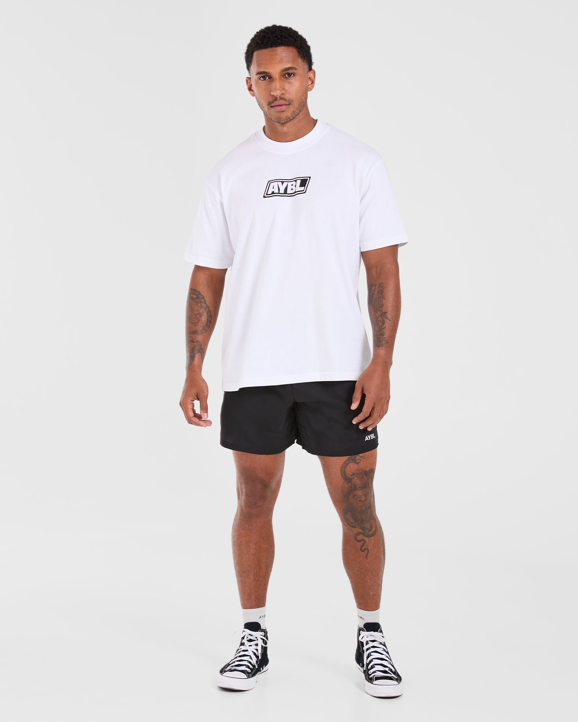 Retro Oversized T Shirt - White