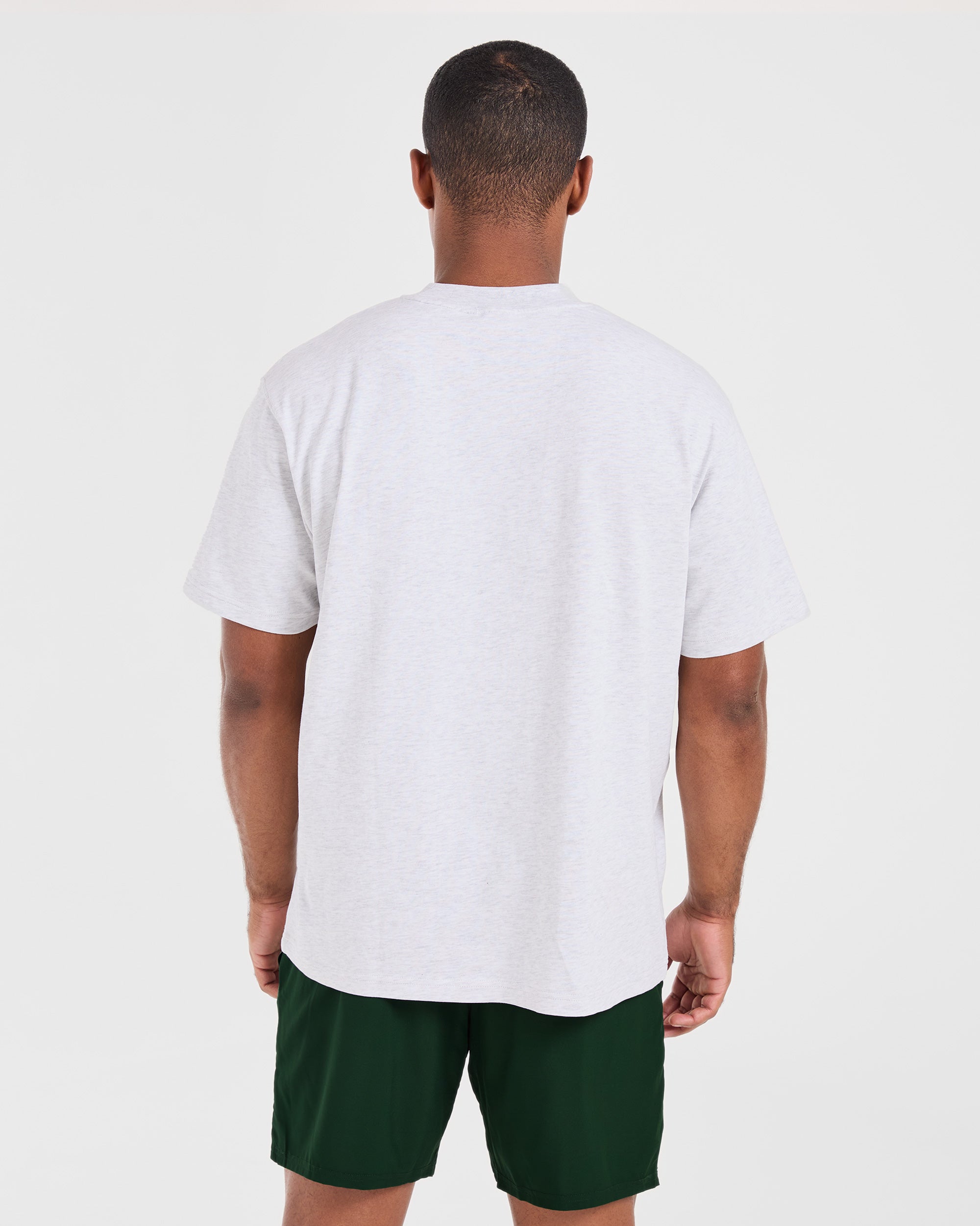 Athletics Oversized T Shirt - Grey Marl