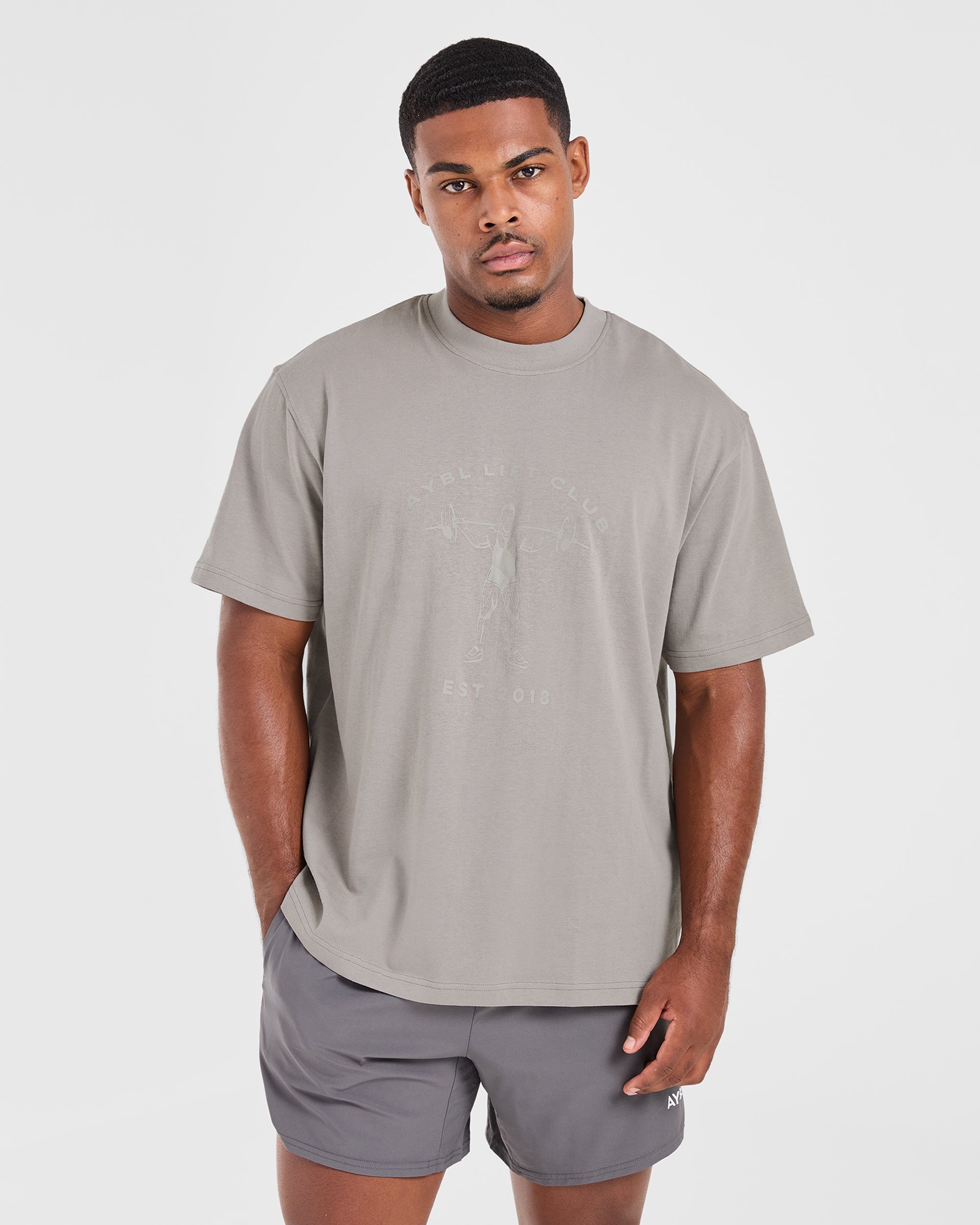 Lift Club Oversized T Shirt - Fog