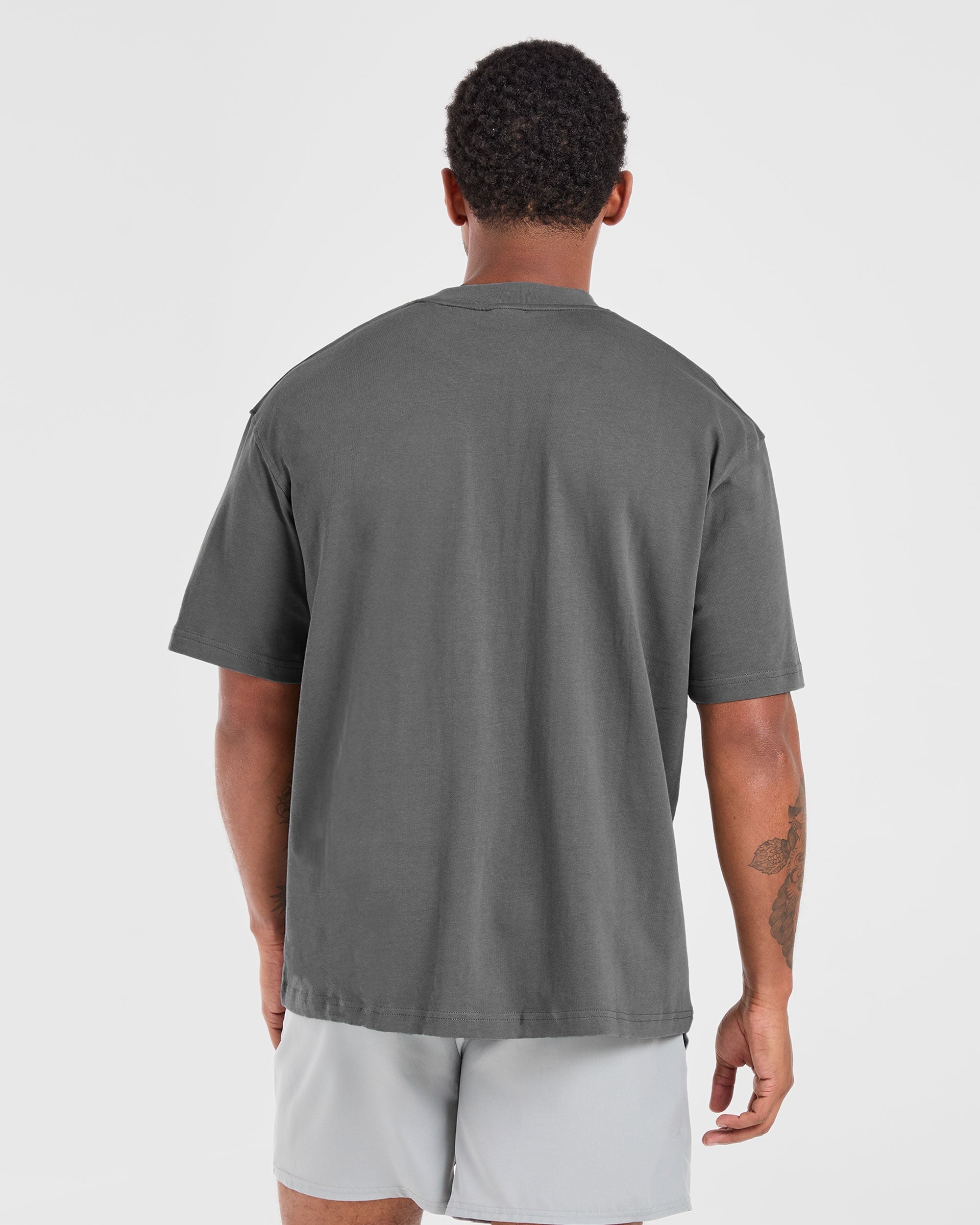 Lift Club Oversized T Shirt - Charcoal