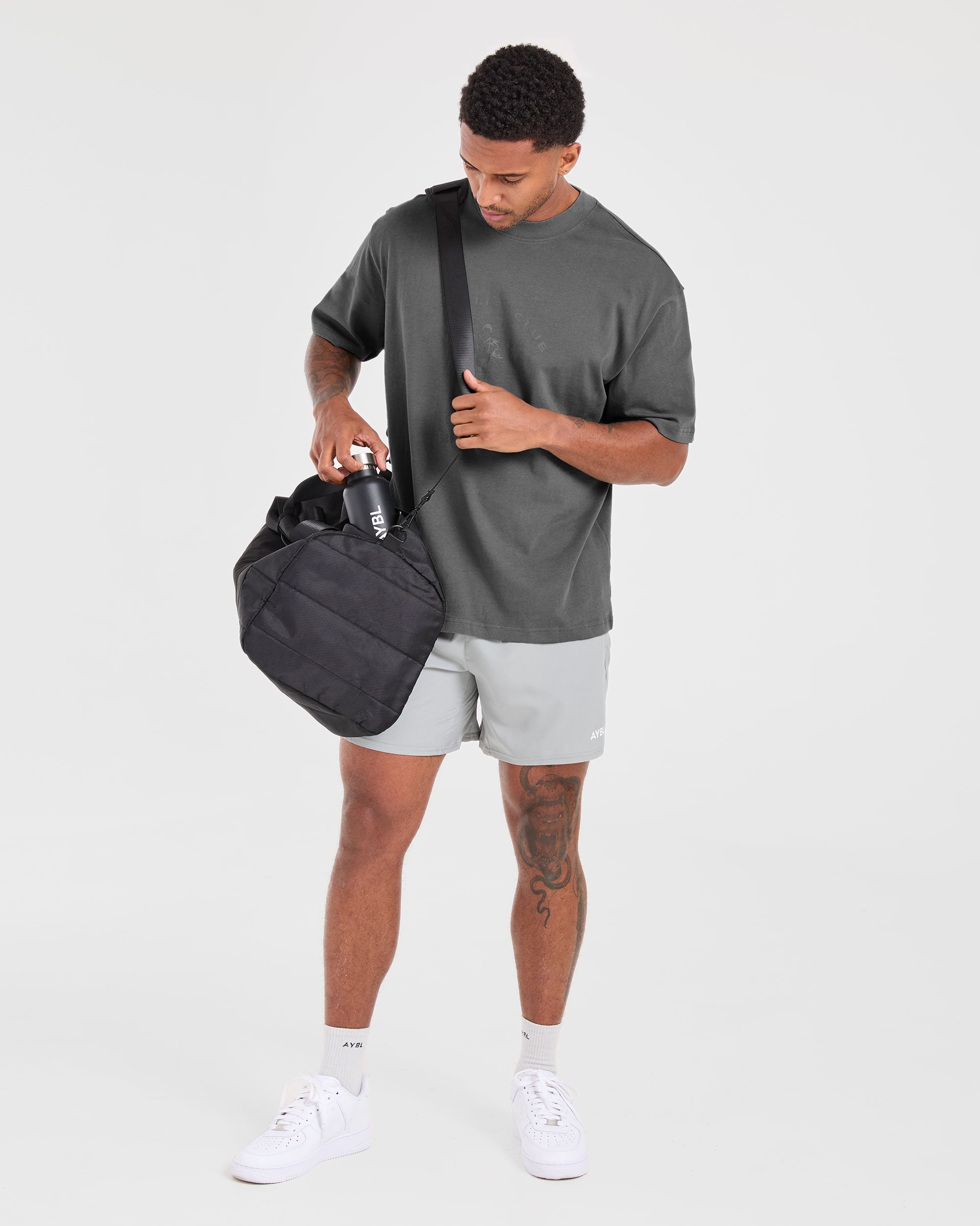 Lift Club Oversized T Shirt - Charcoal