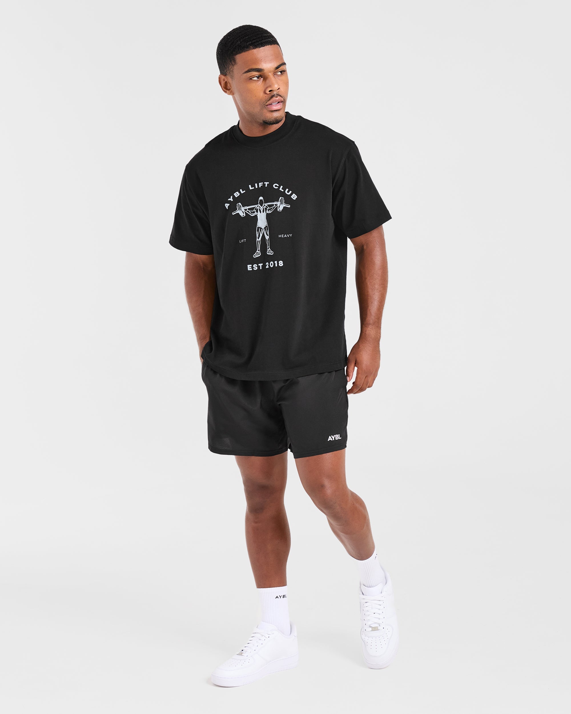 Lift Club Oversized T Shirt - Black