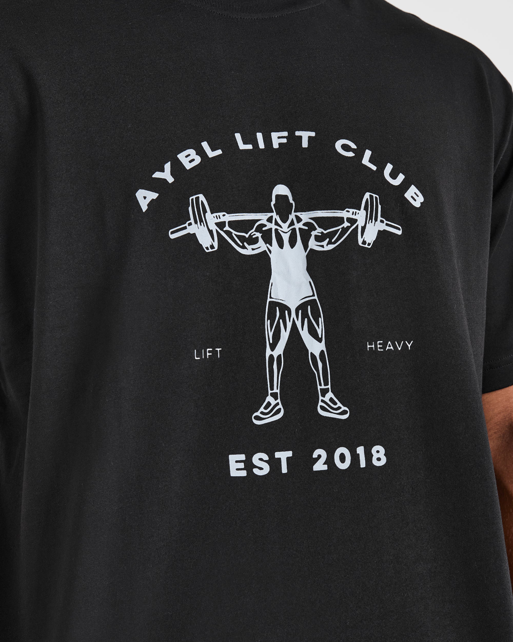 Lift Club Oversized T Shirt - Black