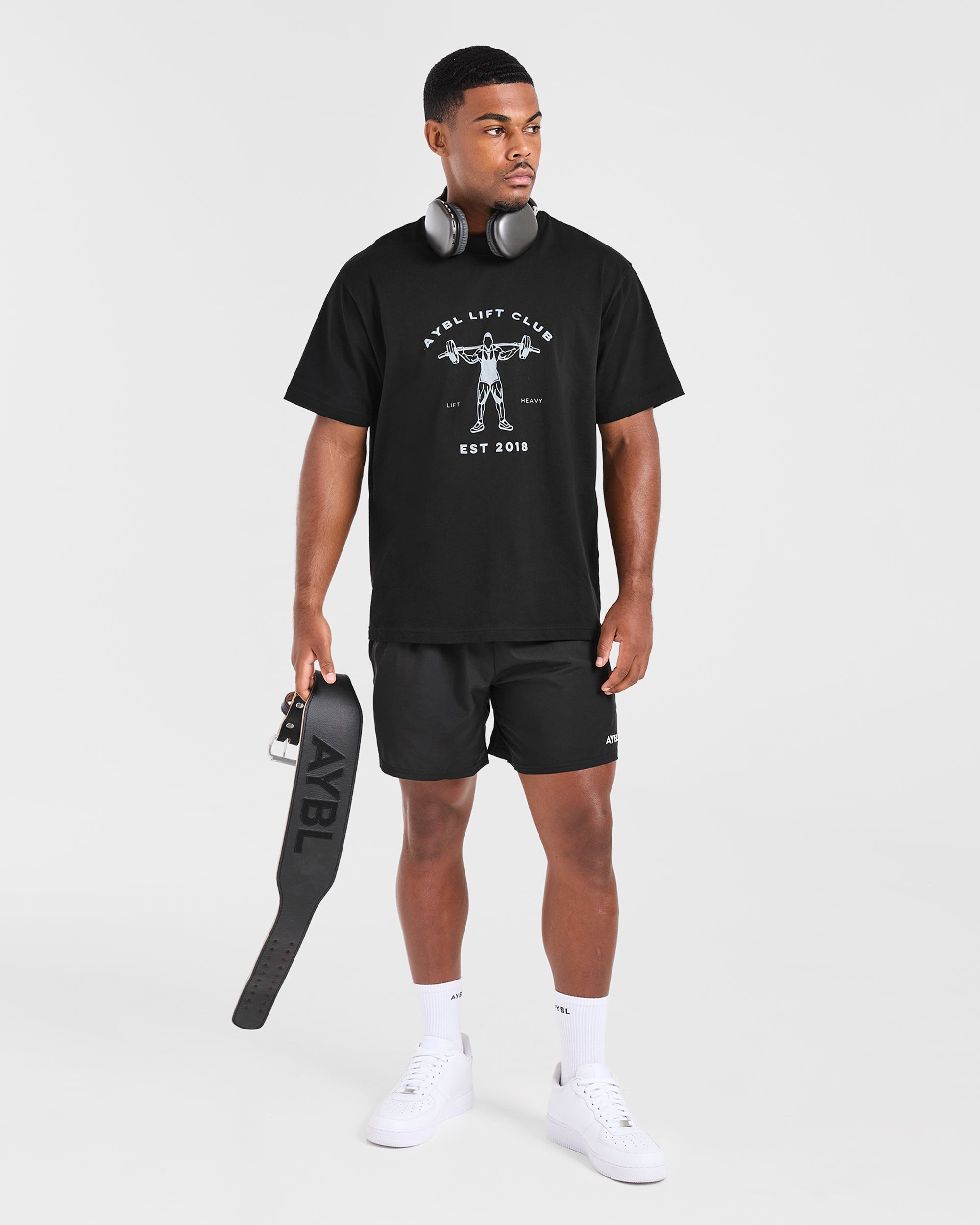 Lift Club Oversized T Shirt - Black