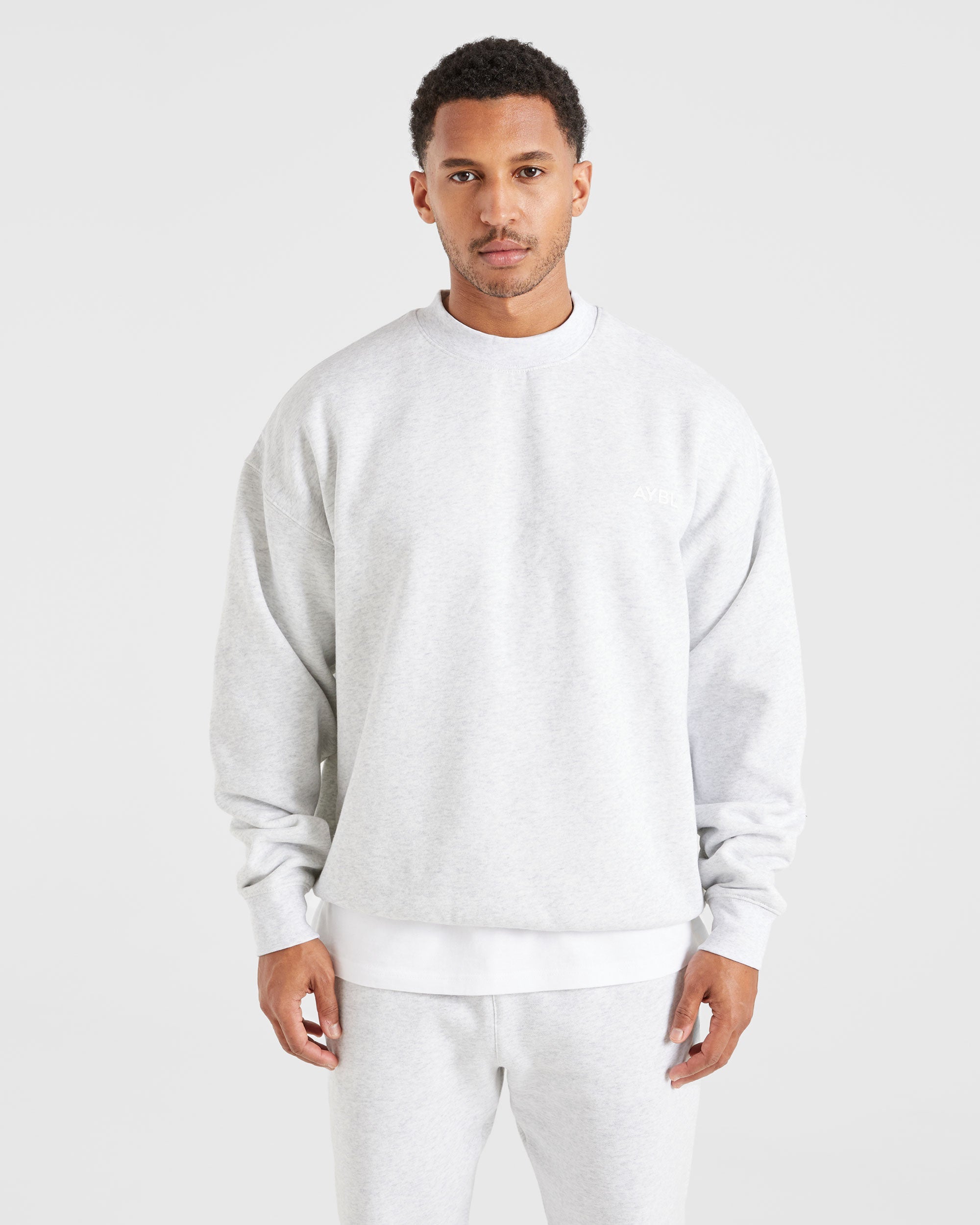Essential Oversized Sweater - Grey Marl