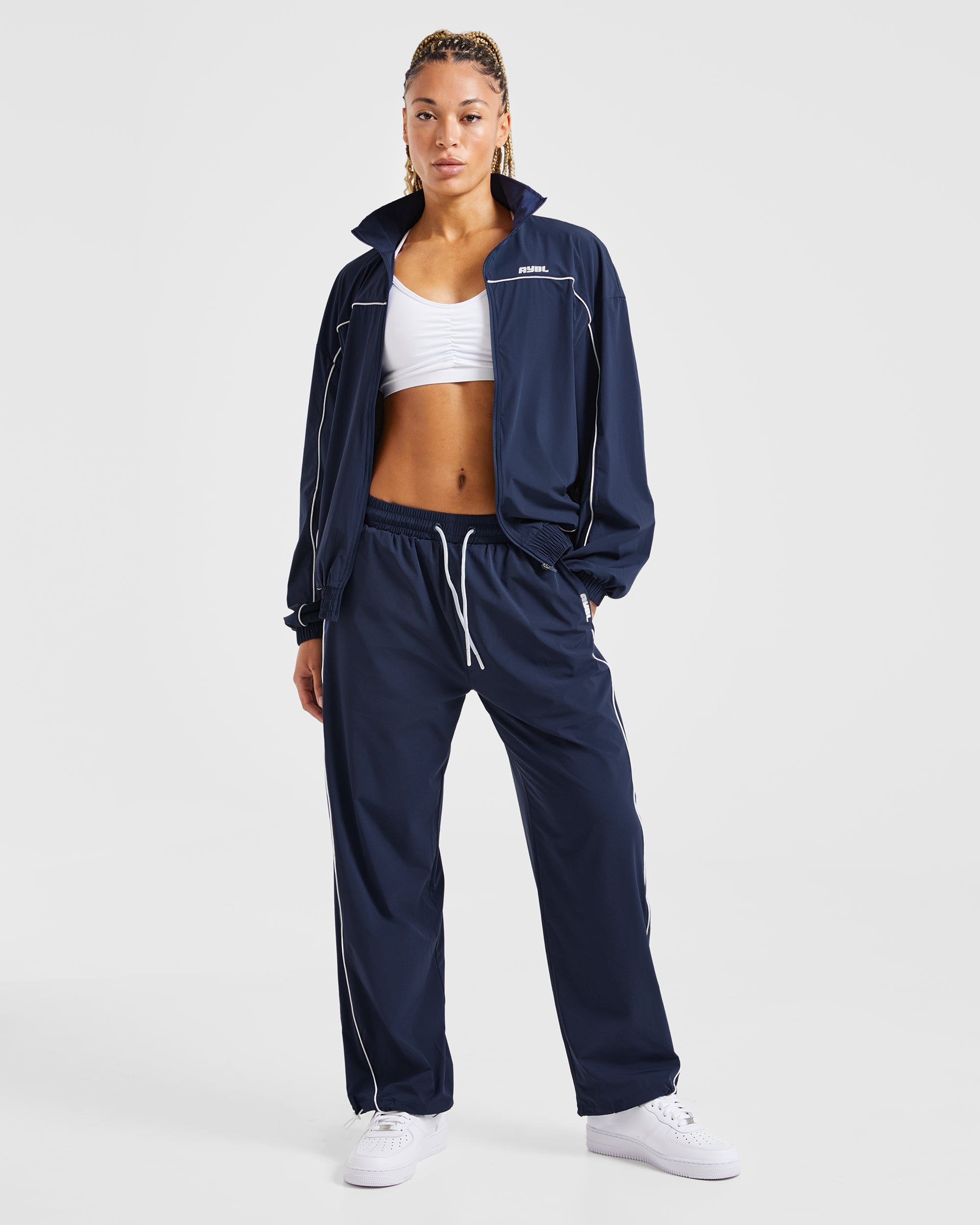 Justine Oversized Track Jacket - Navy