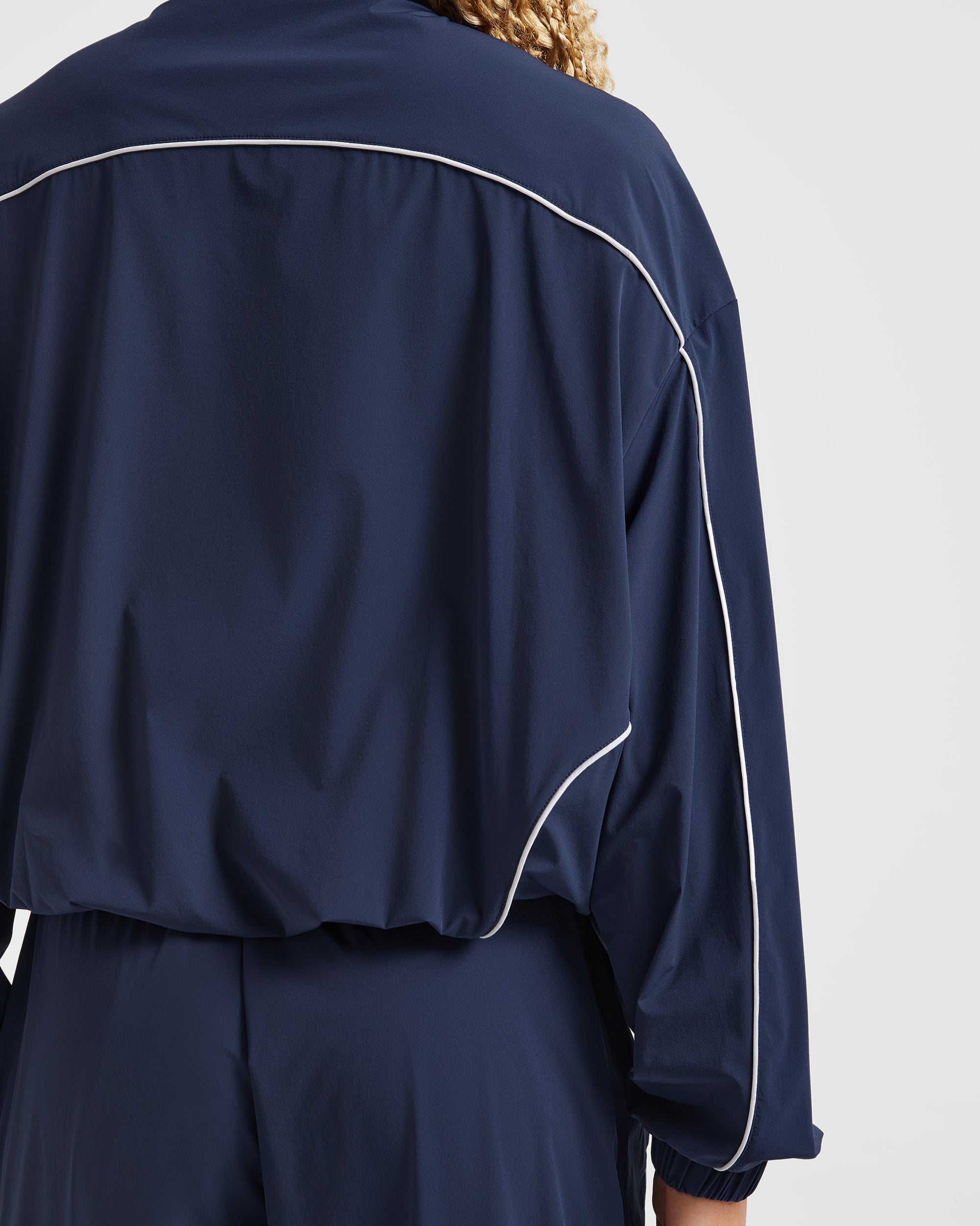 Justine Oversized Track Jacket - Navy