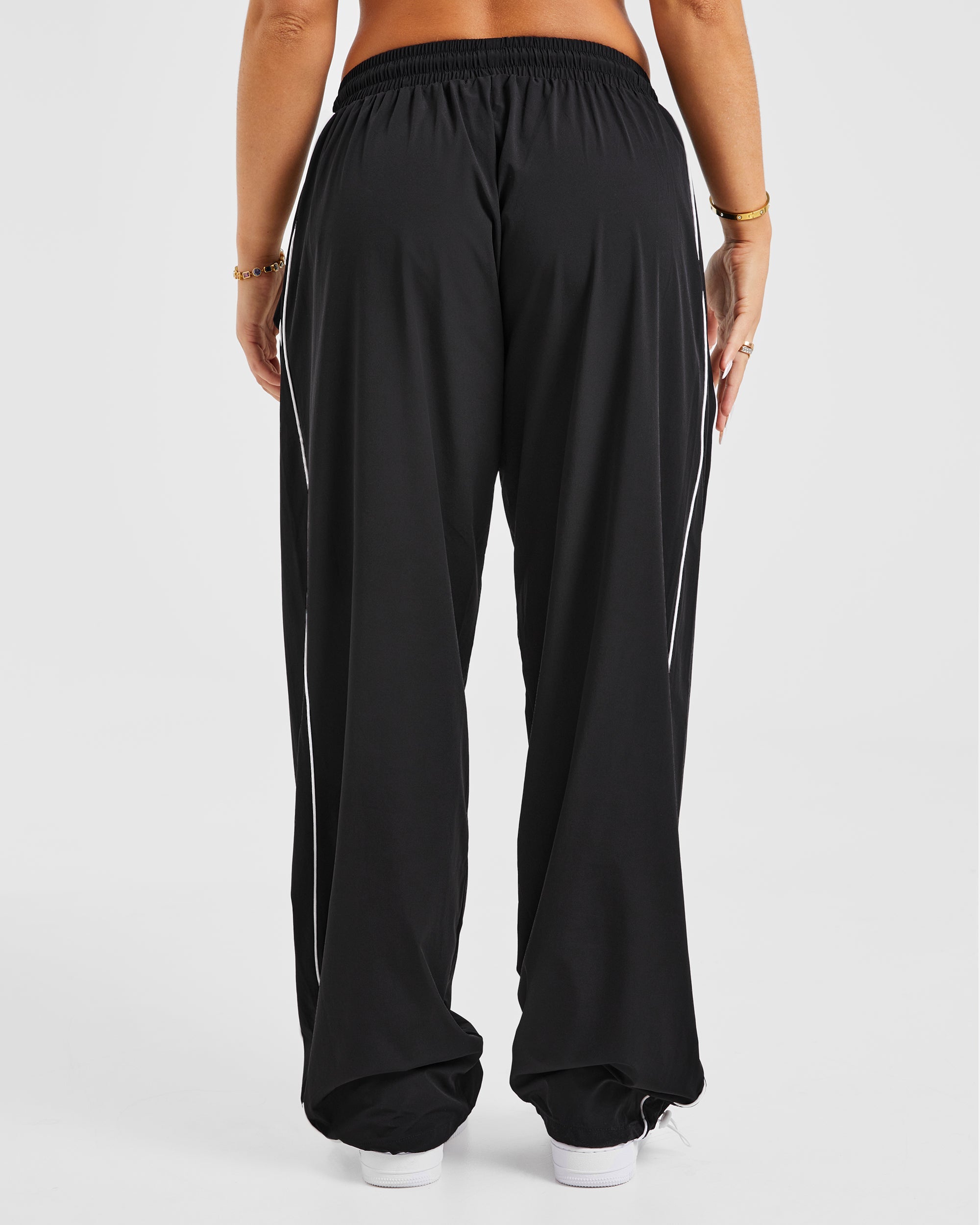 Justine Oversized Track Joggers - Black