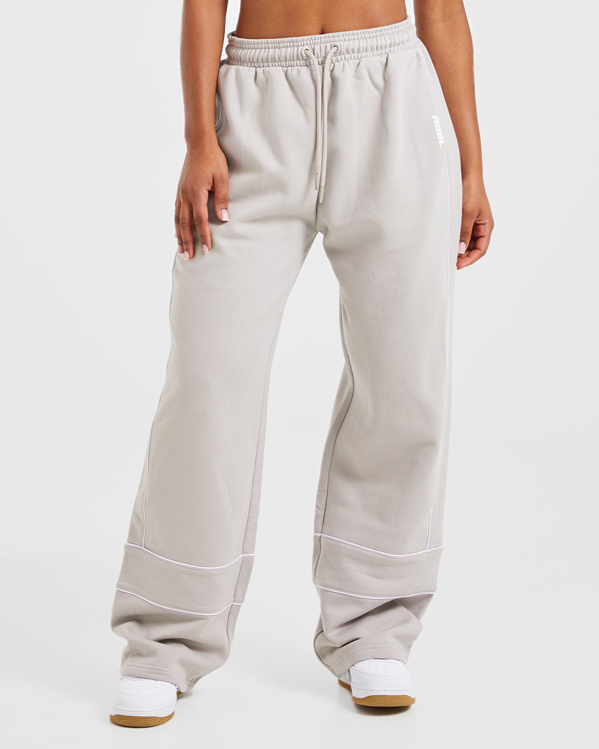 Justine Oversized Straight Leg Joggers - Washed Taupe