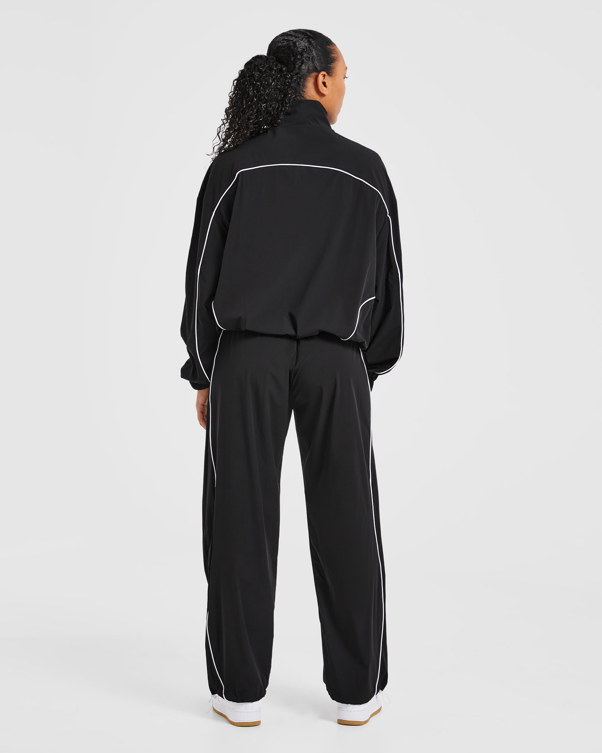 Justine Oversized Track Jacket - Black