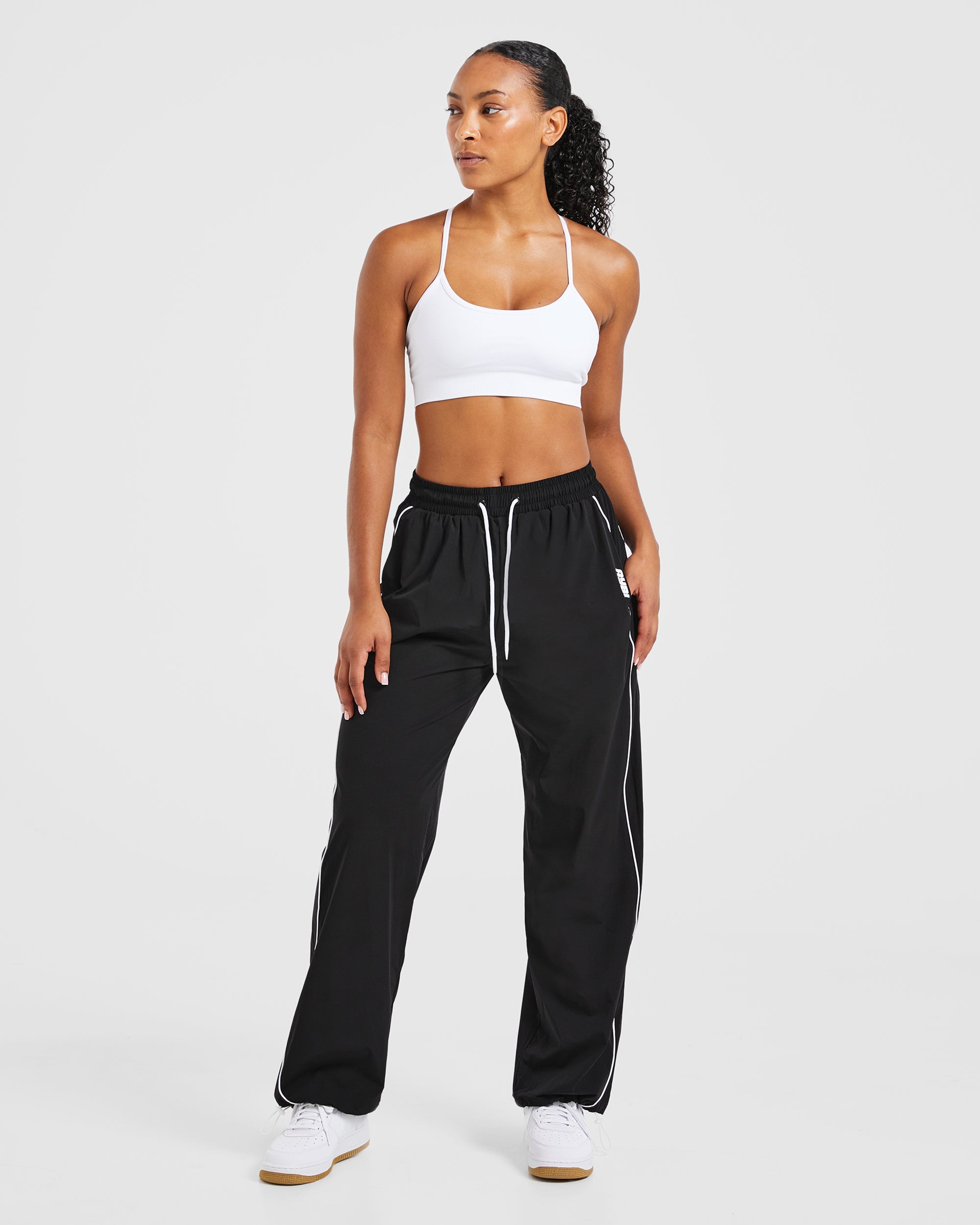 Justine Oversized Track Joggers - Black