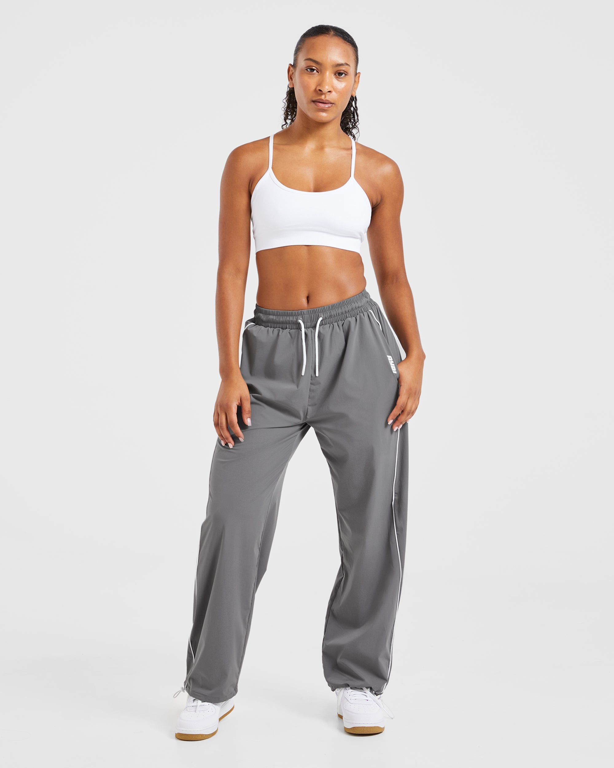 Justine Oversized Track Joggers - Grey