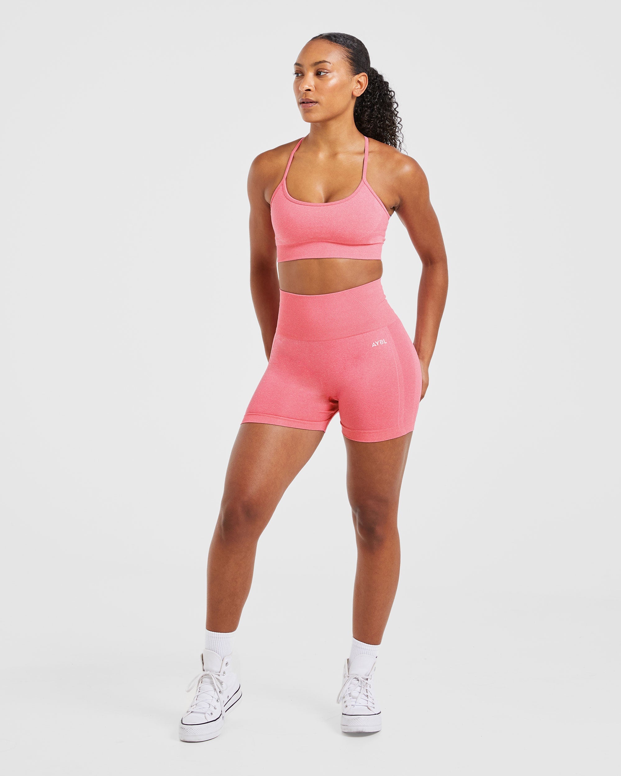 Soutien-gorge de sport sans couture Empower - Rose chiné