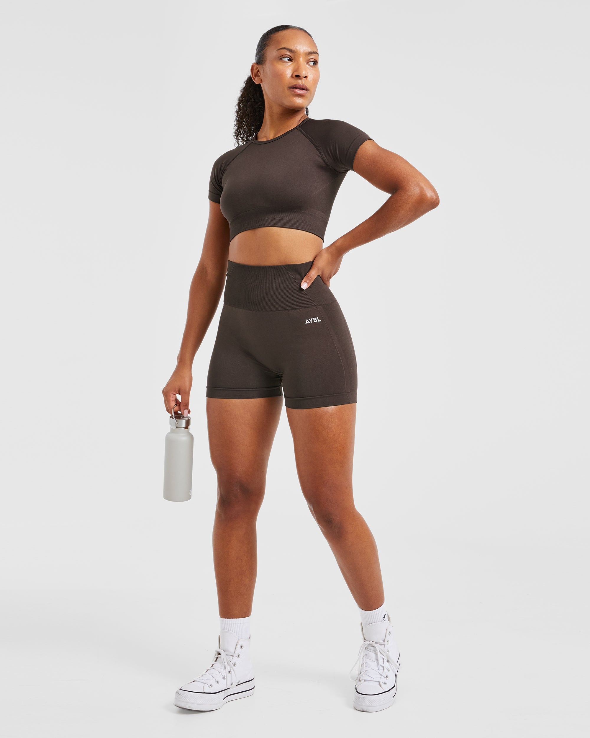 Empower Seamless Shorts - Cocoa Brown