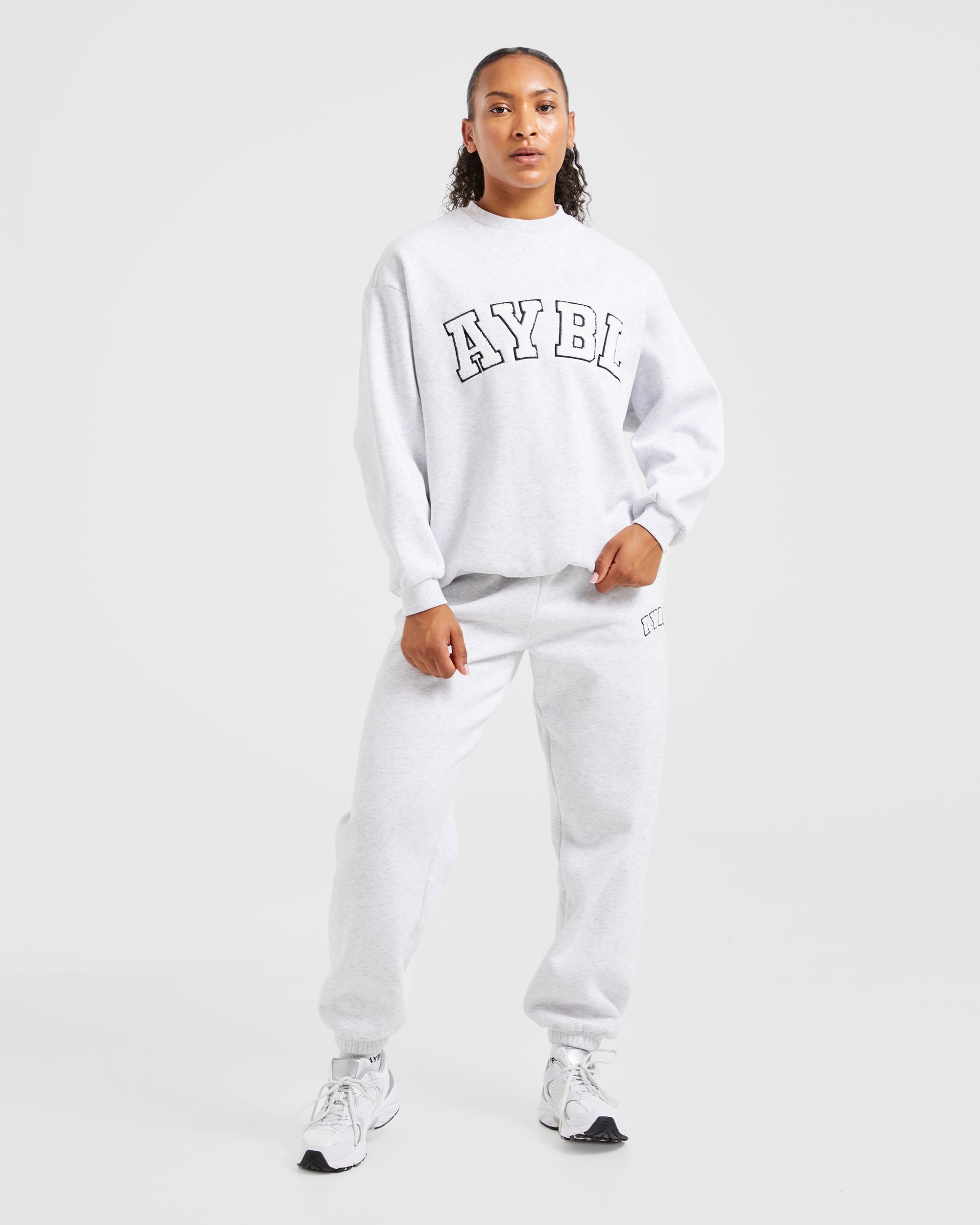 Varsity Oversized Sweatshirt - Heather Grey