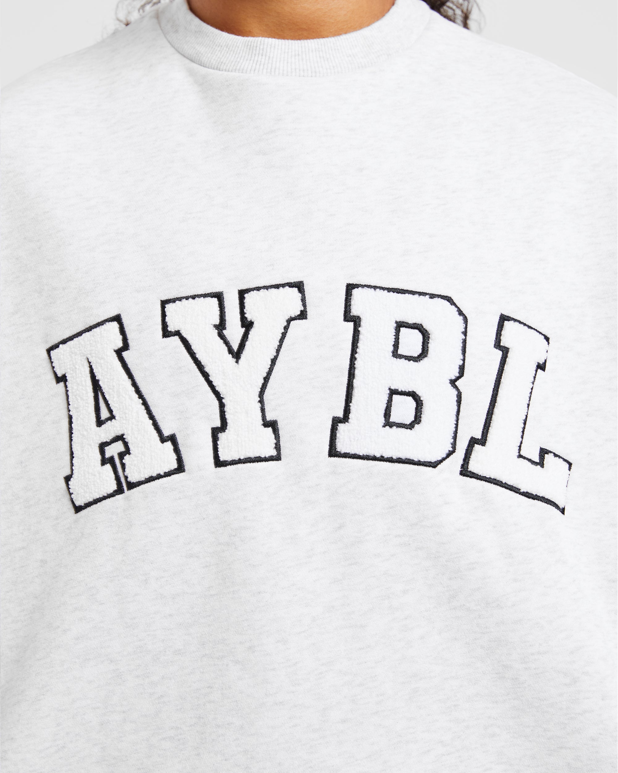 Varsity Oversized Sweatshirt - Heather Grey