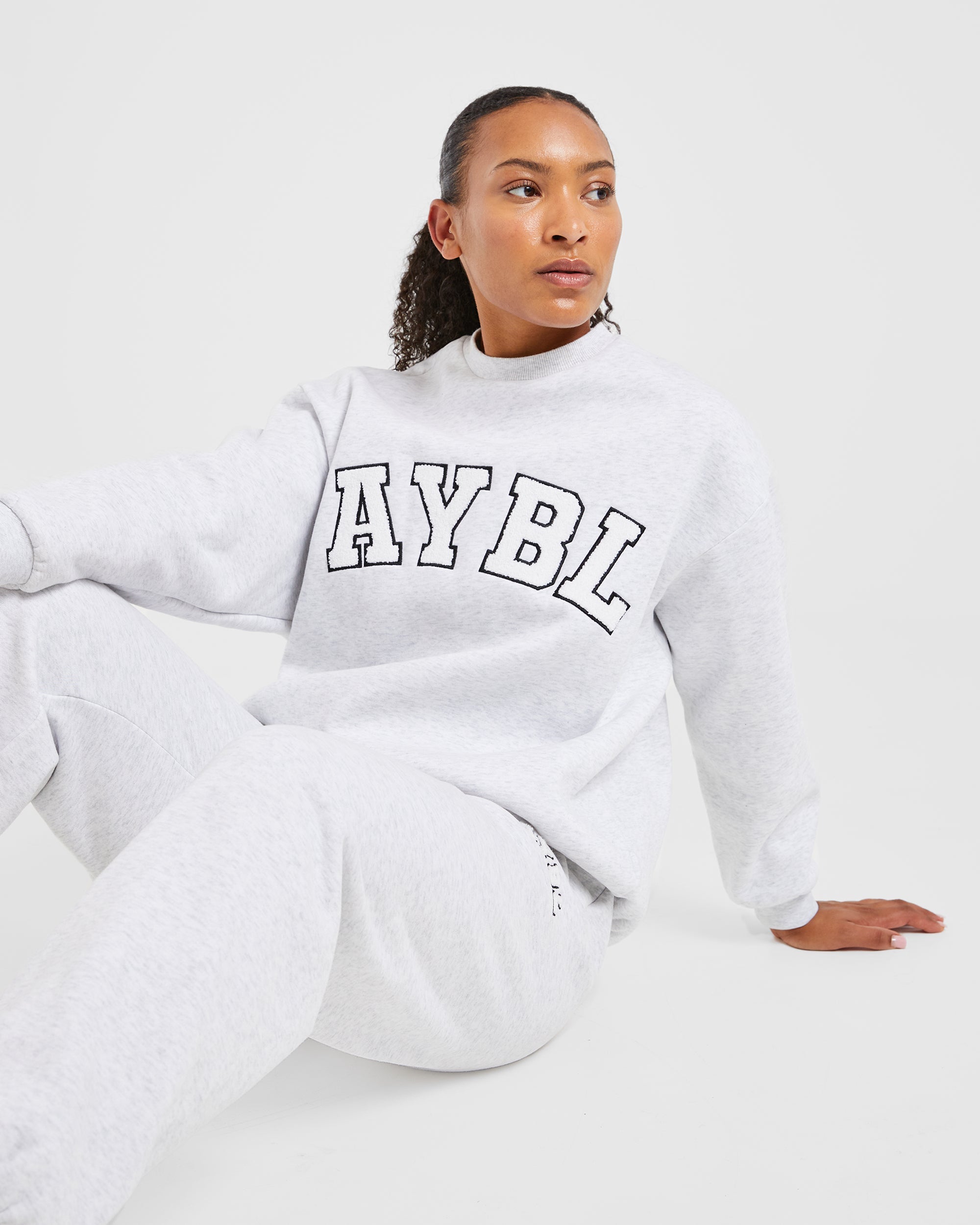 Varsity Oversized Sweatshirt - Heather Grey