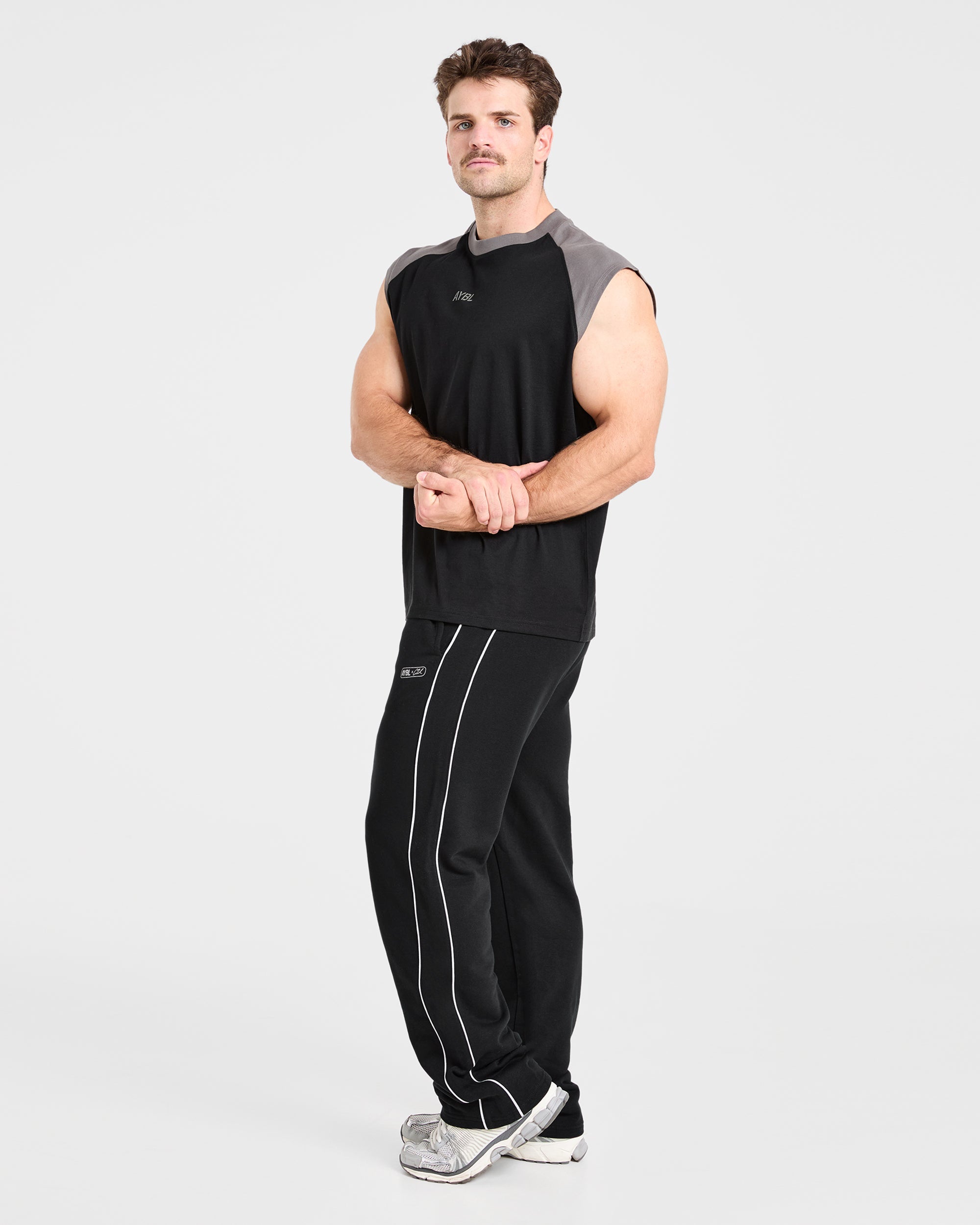 Cam Kissel x Oversized Straight Leg Joggers - Black