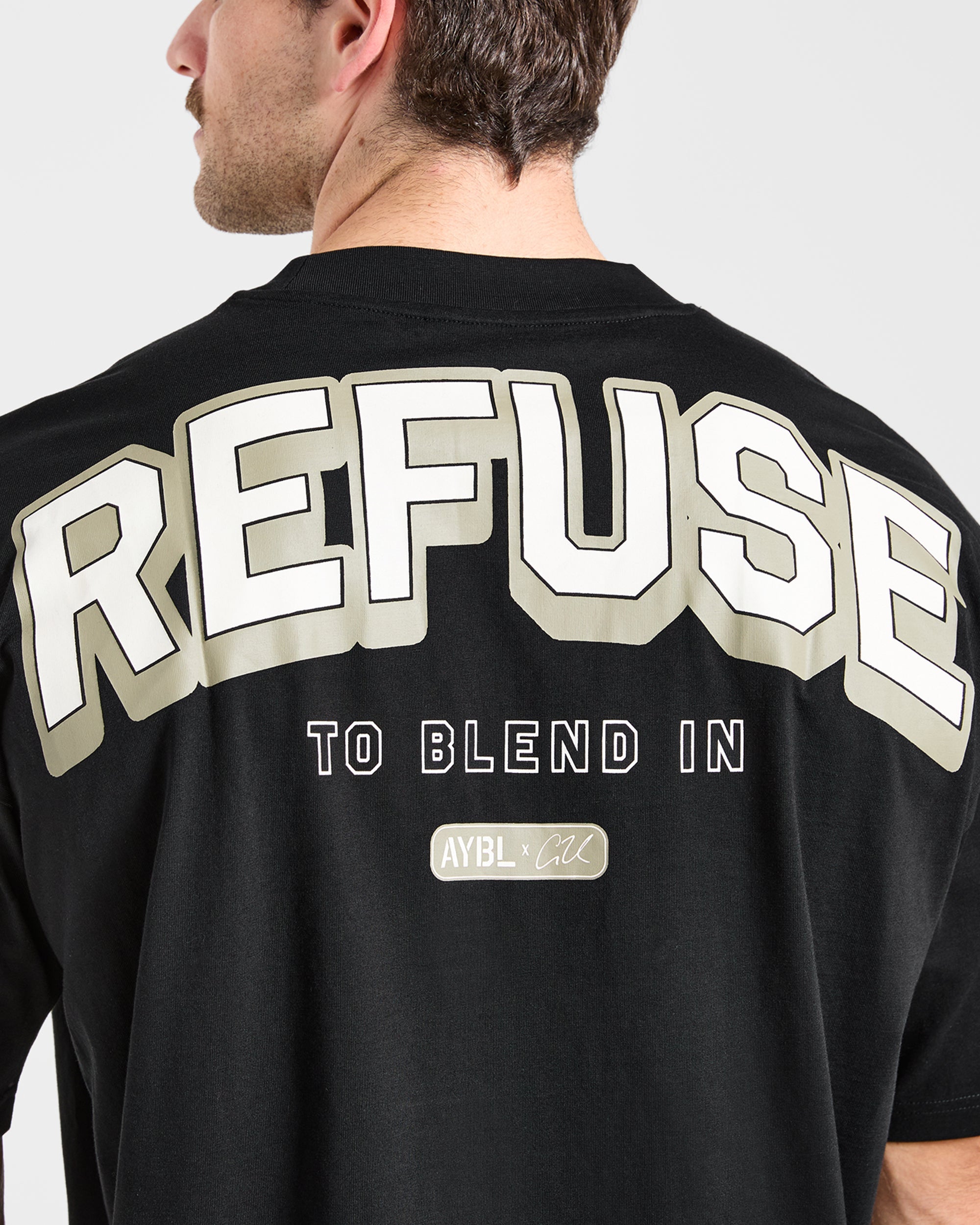 Cam Kissel x Refuse to Blend in Oversized T Shirt - Black