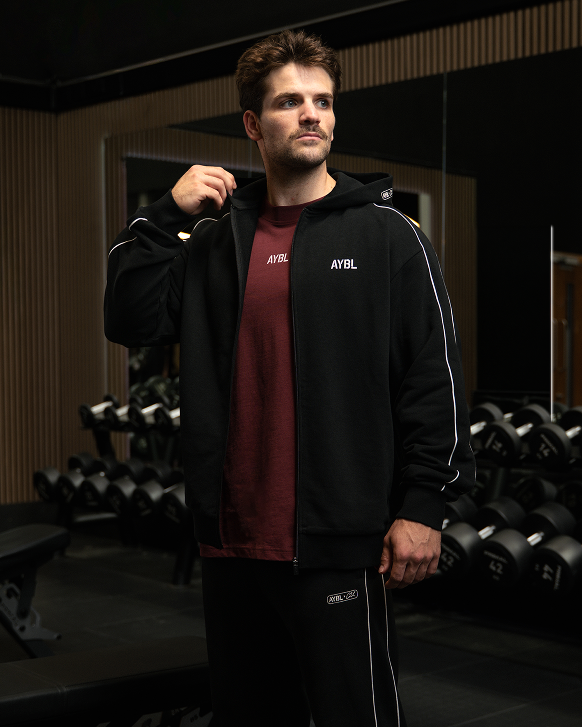 Cam Kissel x Oversized Full Zip Hoodie - Black