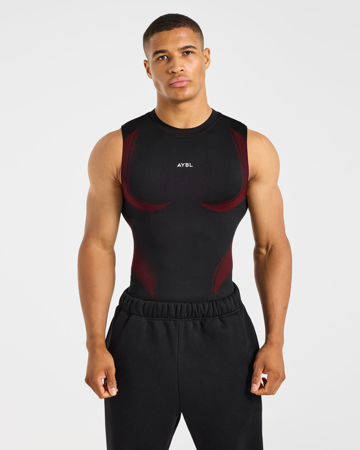 Charge Seamless Tank - Black/Red