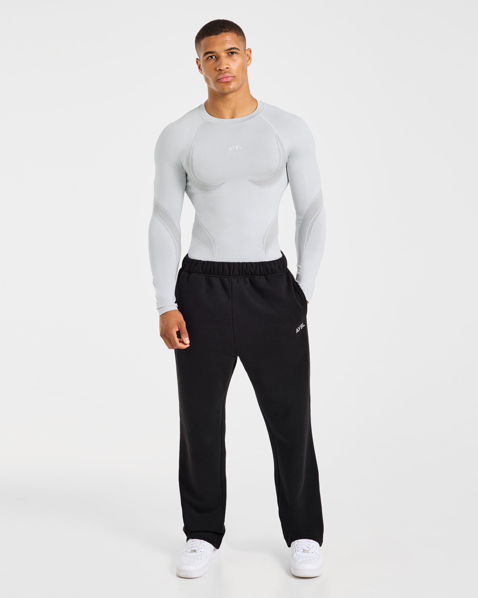 Charge Seamless Long Sleeve T Shirt - Light Grey