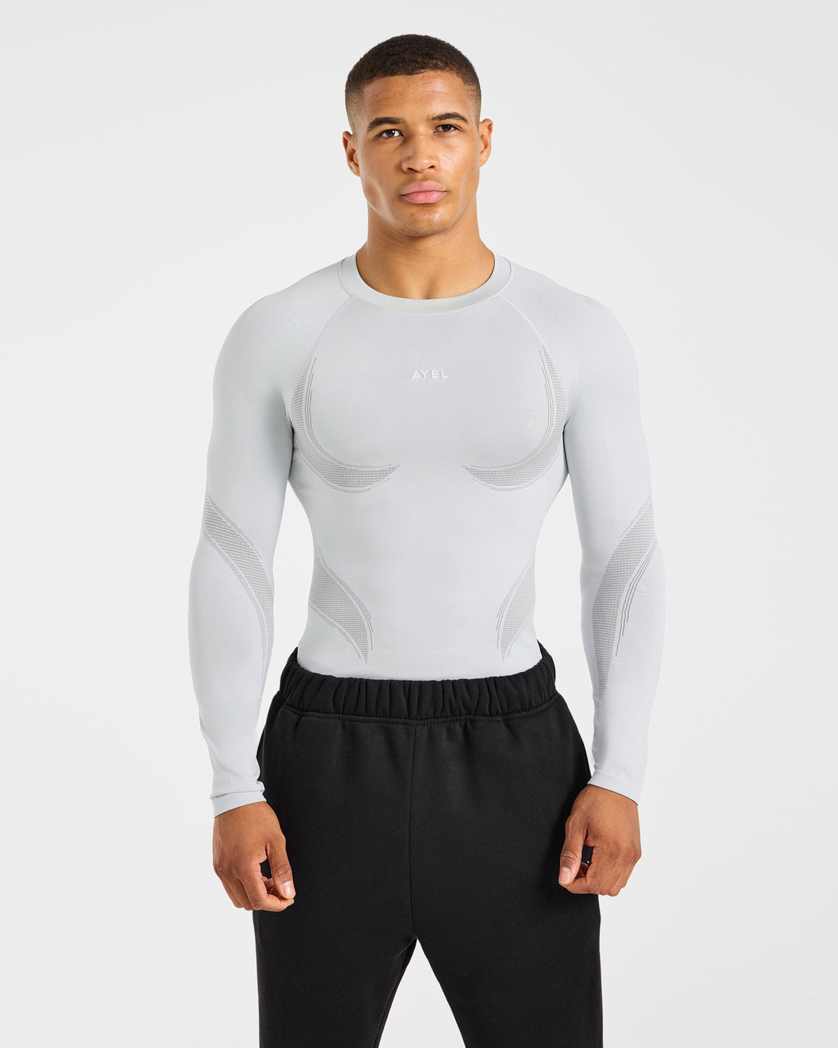 Charge Seamless Long Sleeve T Shirt - Light Grey