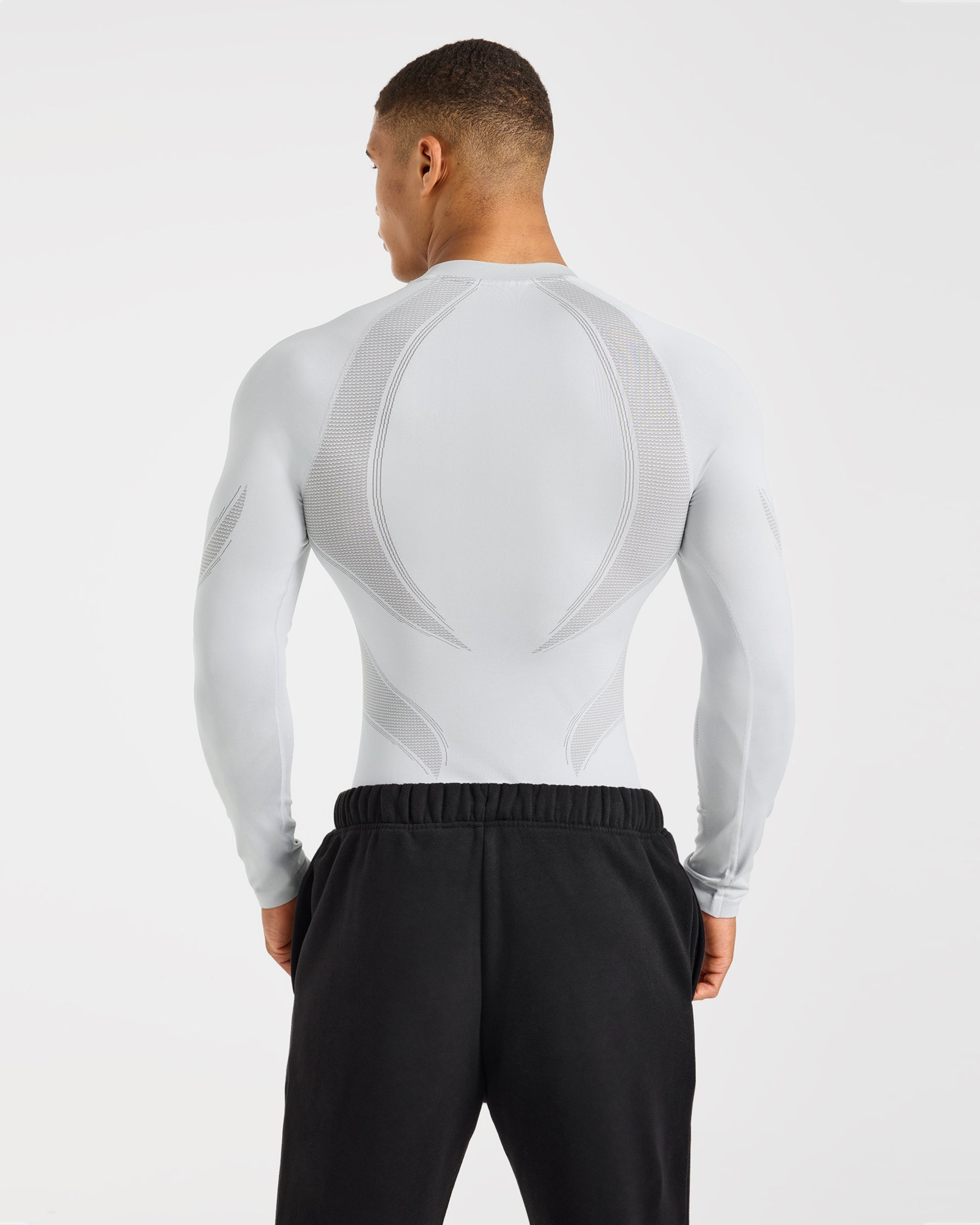 Charge Seamless Long Sleeve T Shirt - Light Grey