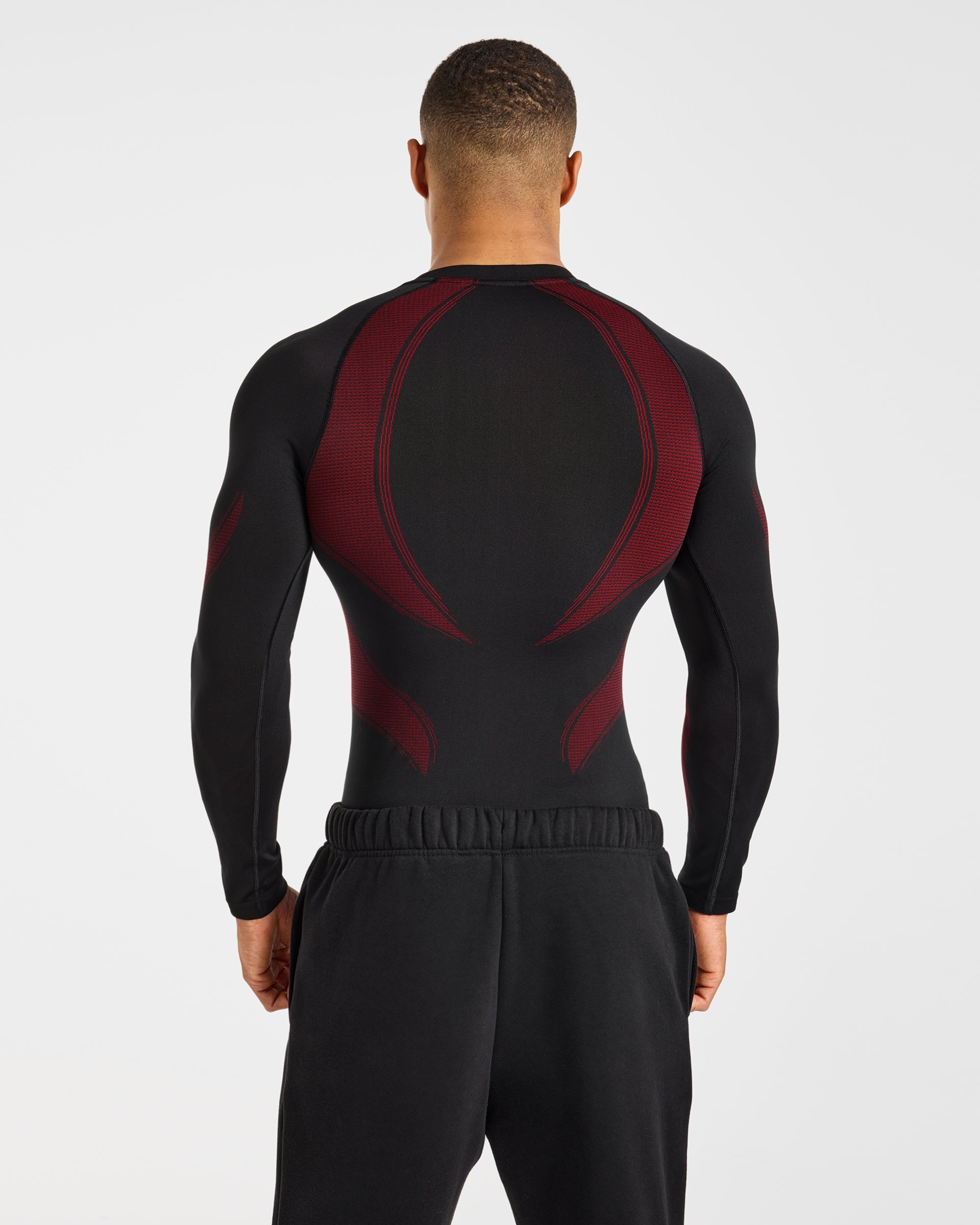 Charge Seamless Long Sleeve T Shirt - Black/Red