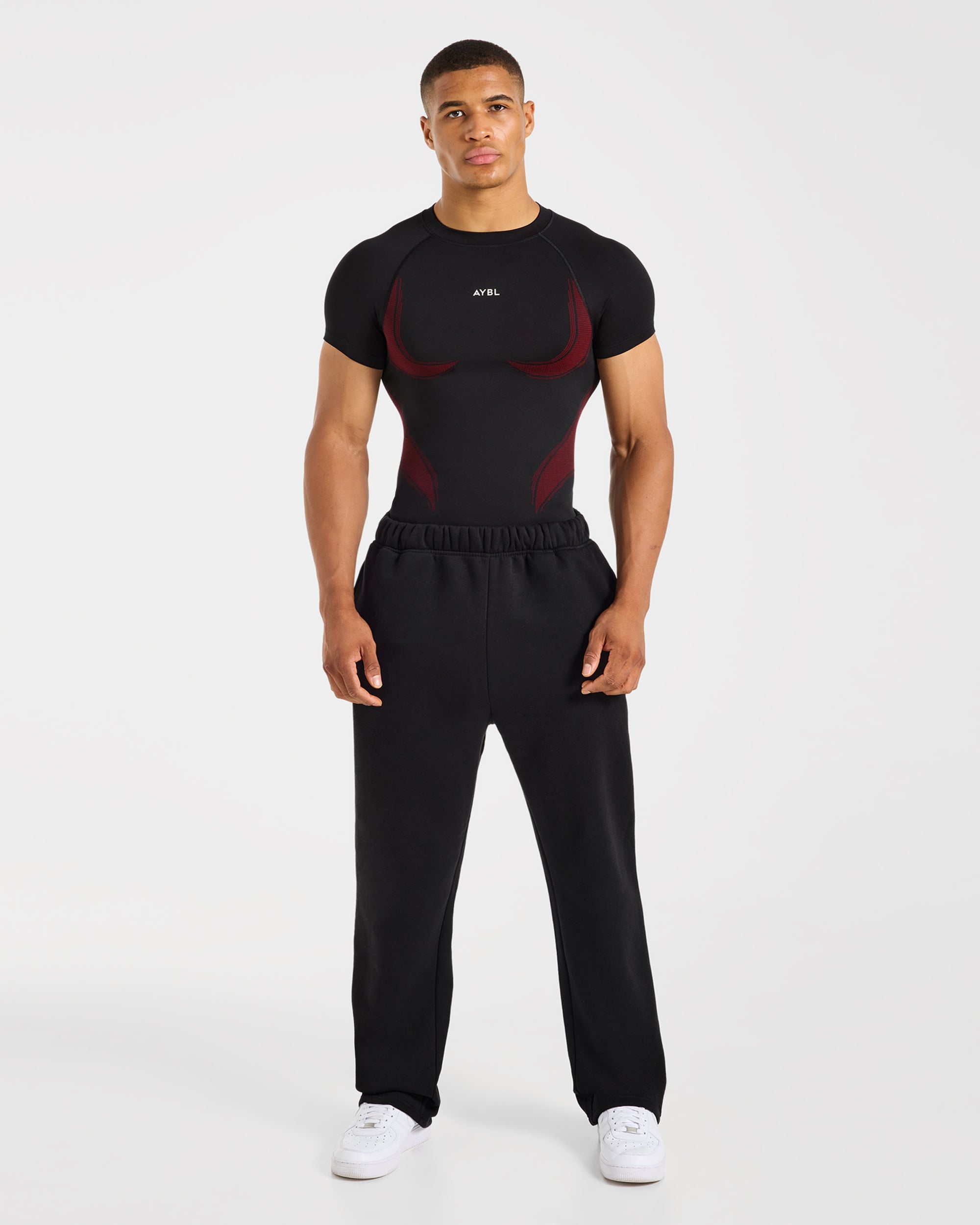 Charge Seamless T Shirt - Black/Red