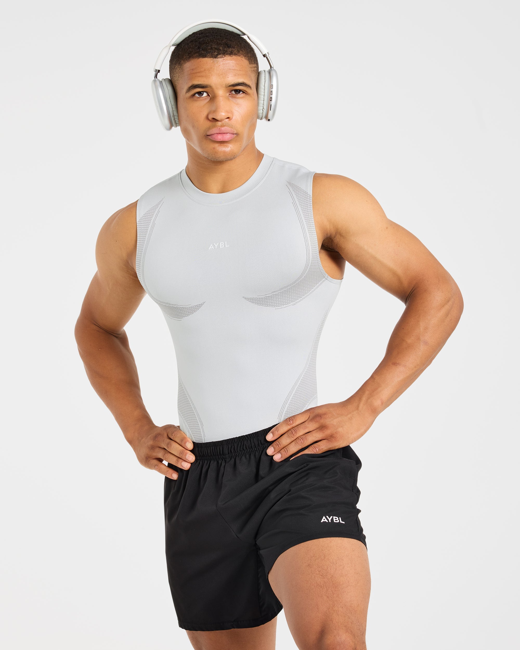 Charge Seamless Tank - Light Grey