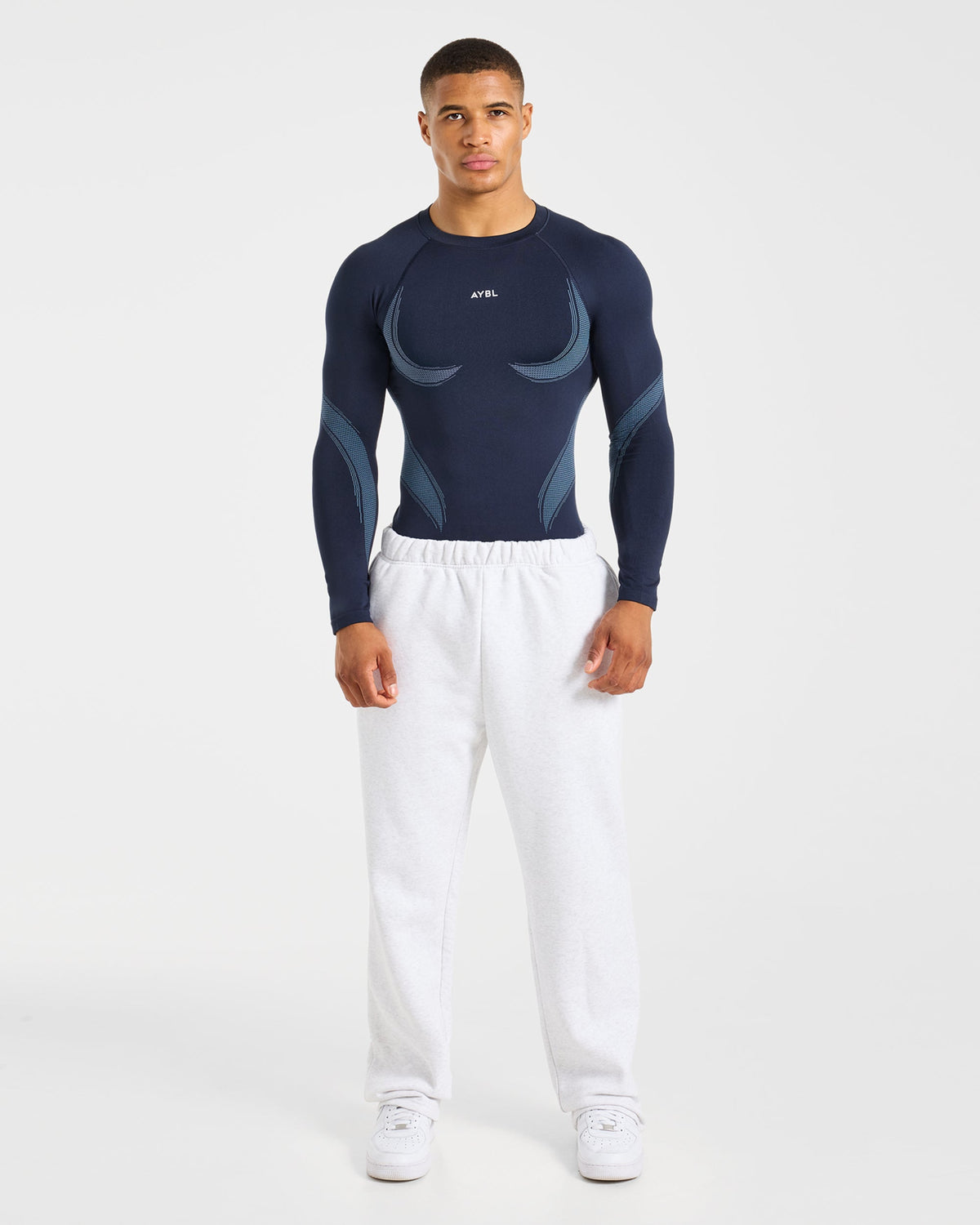 Charge Seamless Long Sleeve T Shirt - Navy
