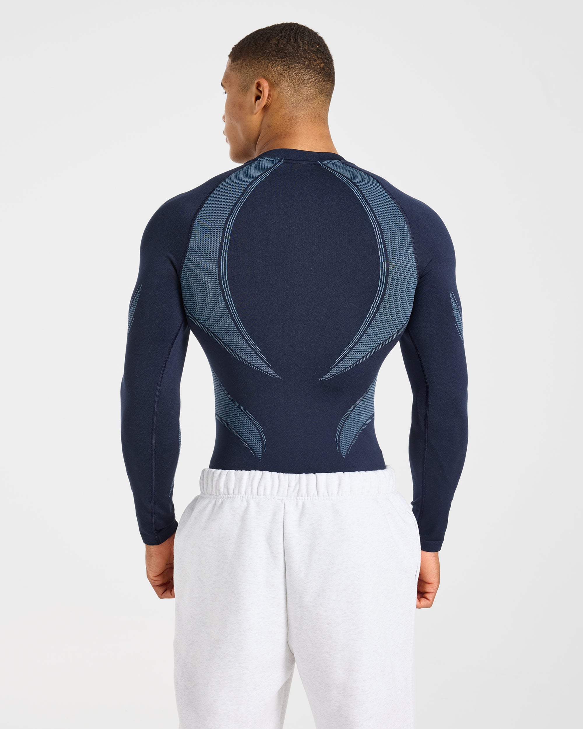 Charge Seamless Long Sleeve T Shirt - Navy