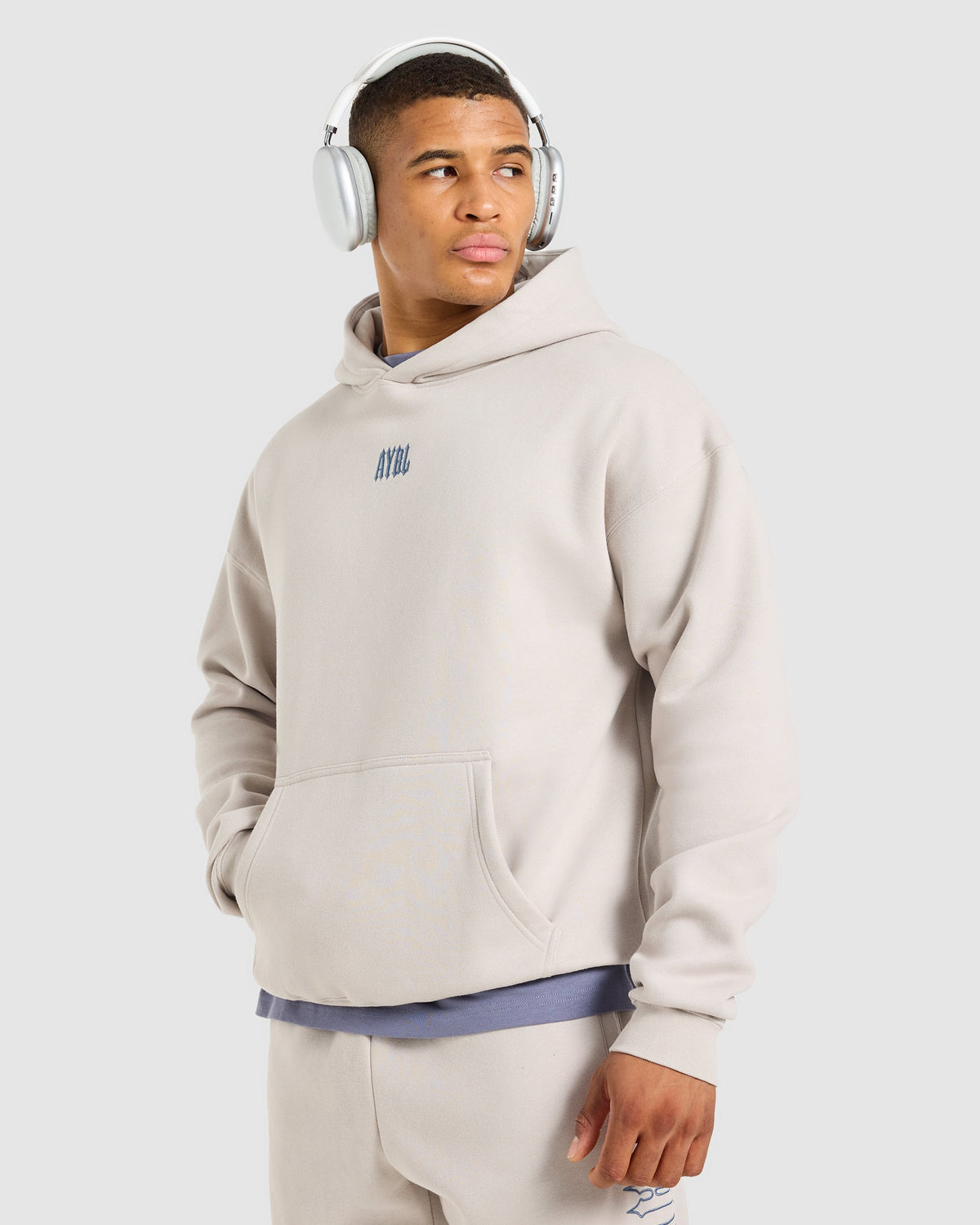 AYBL Iron Club Oversized Hoodie - Cloud Grey